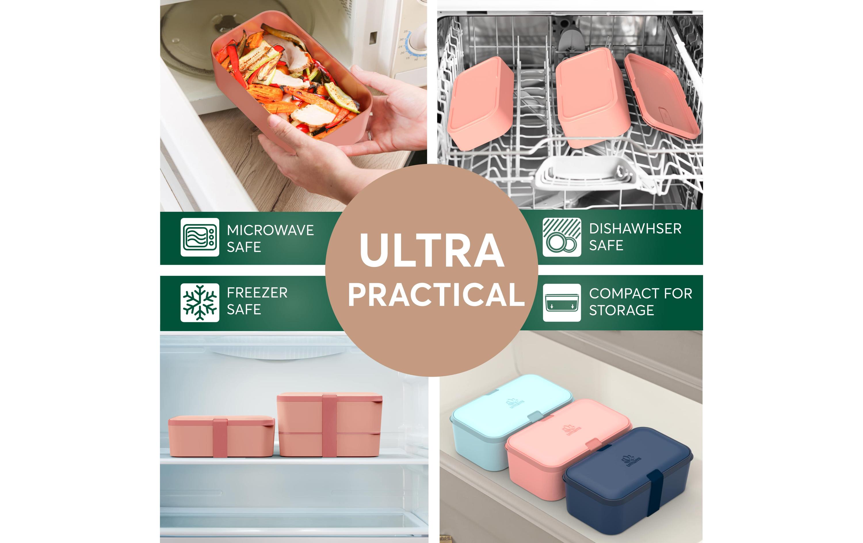 Umami Lunchbox Nestable L Coral Pink