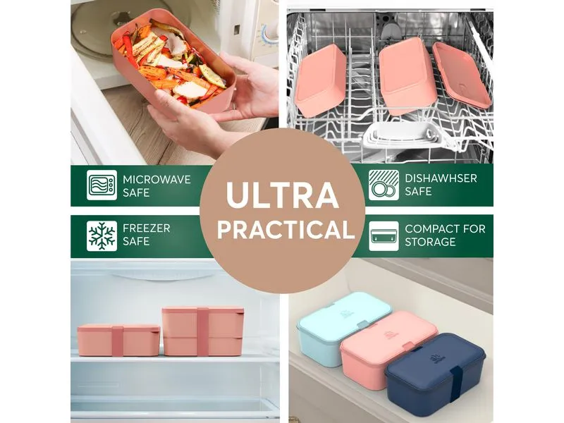 Umami Lunchbox Nestable L Coral Pink Umami Lunchbox Nestable L Coral Pink