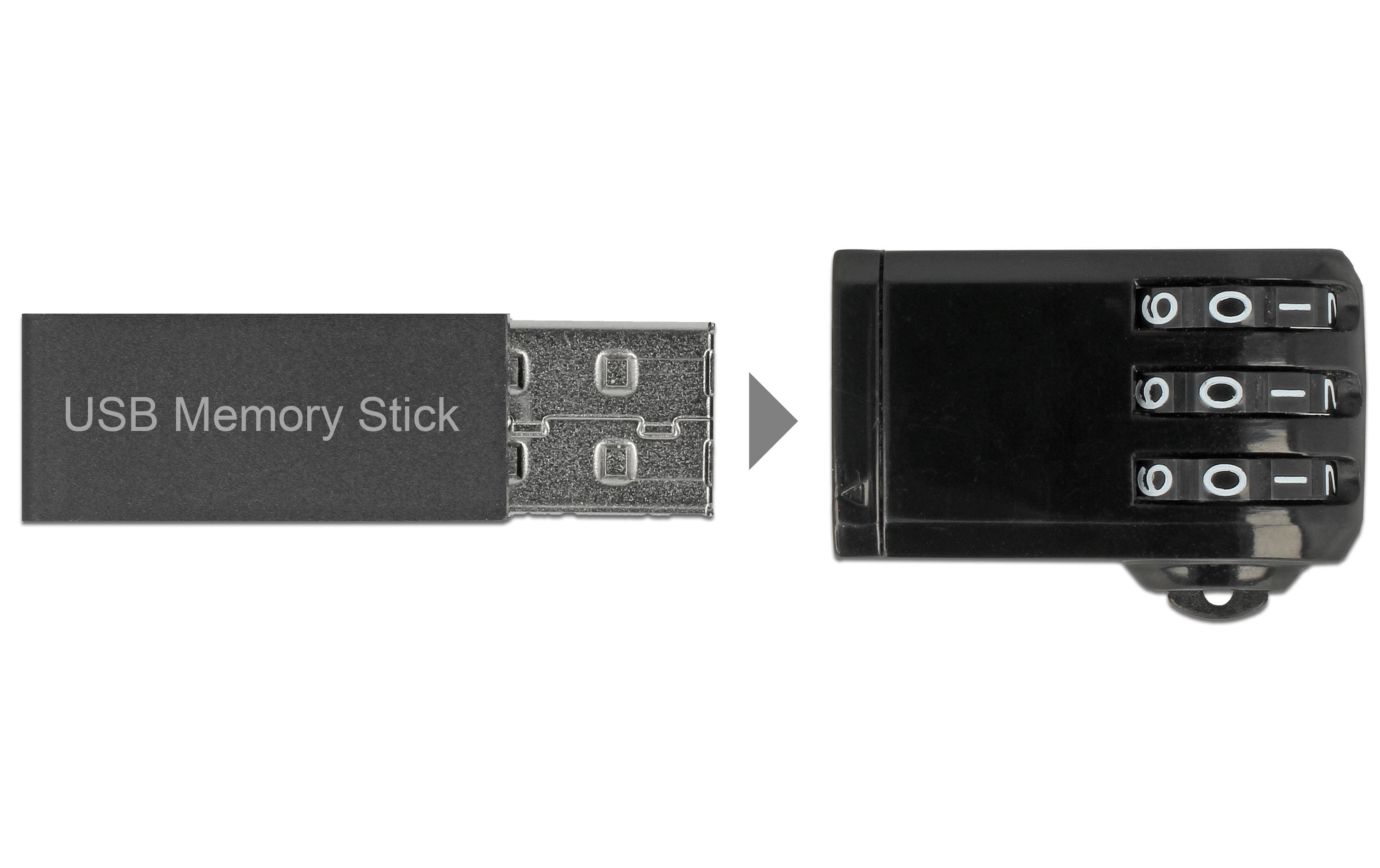 Navilock Sicherheitsschloss USB mit Zahlencode