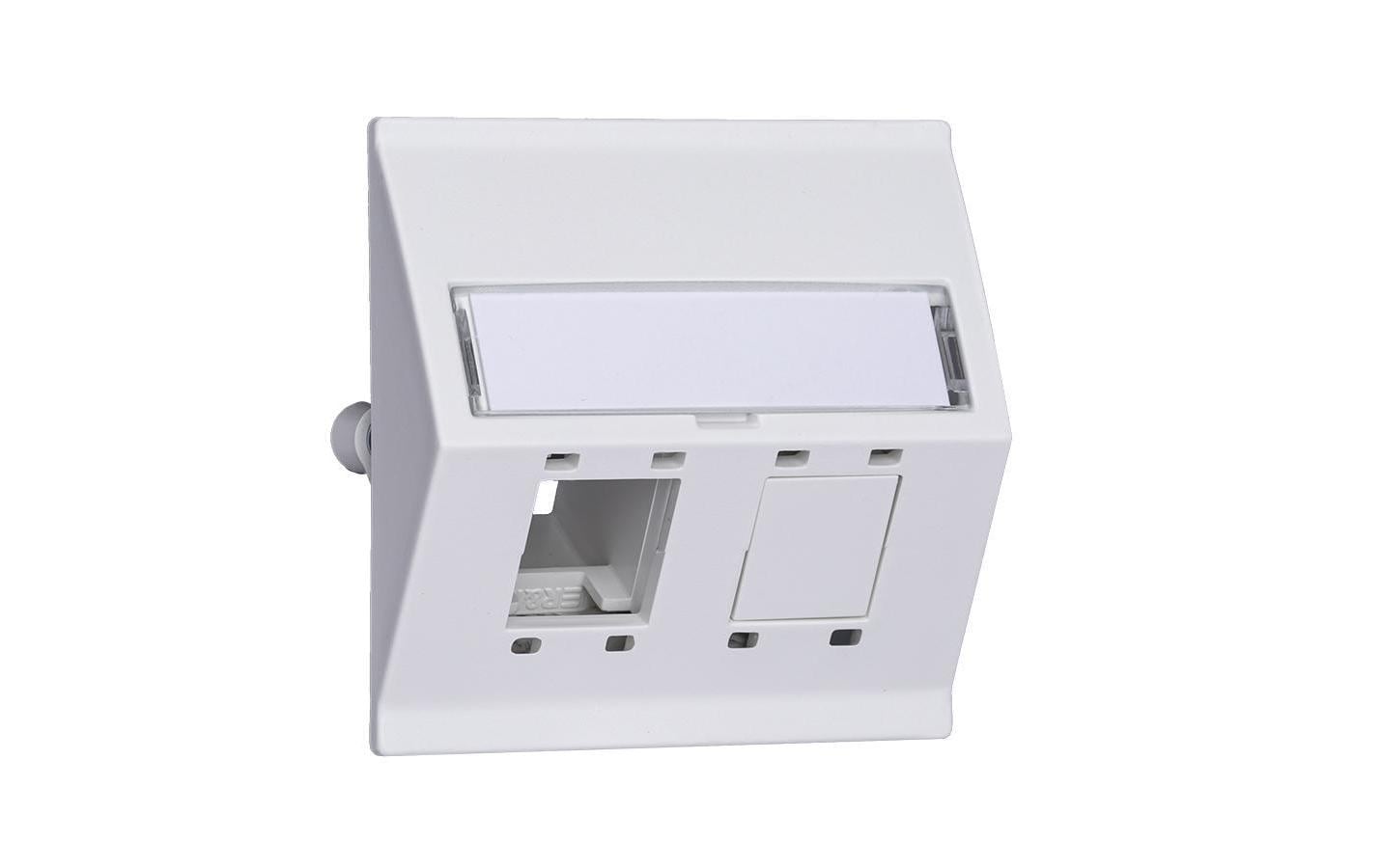 R&M Netzwerkdose EDIZIOdue 60 x 60, 2 Port leer Kombi ws Cat 5 6