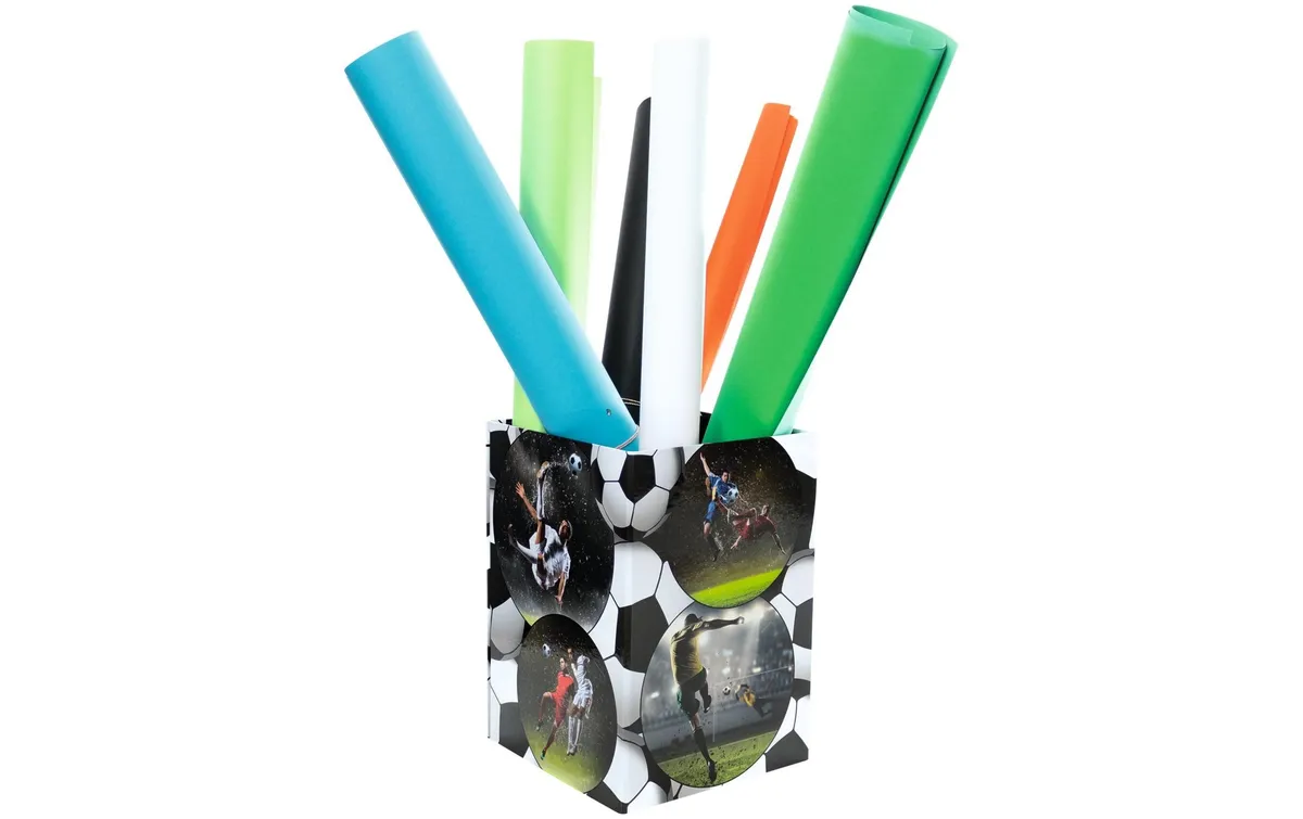 HERMA Papierkorb Fussball 15 l, Schwarz HERMA Papierkorb Fussball 15 l, Schwarz