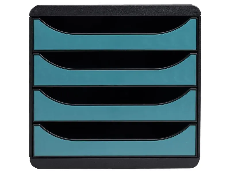 Exacompta Schubladenbox Big Box Skandi, 4 Schubladen, Pazifikblau Exacompta Schubladenbox Big Box Skandi, 4 Schubladen, Pazifikblau