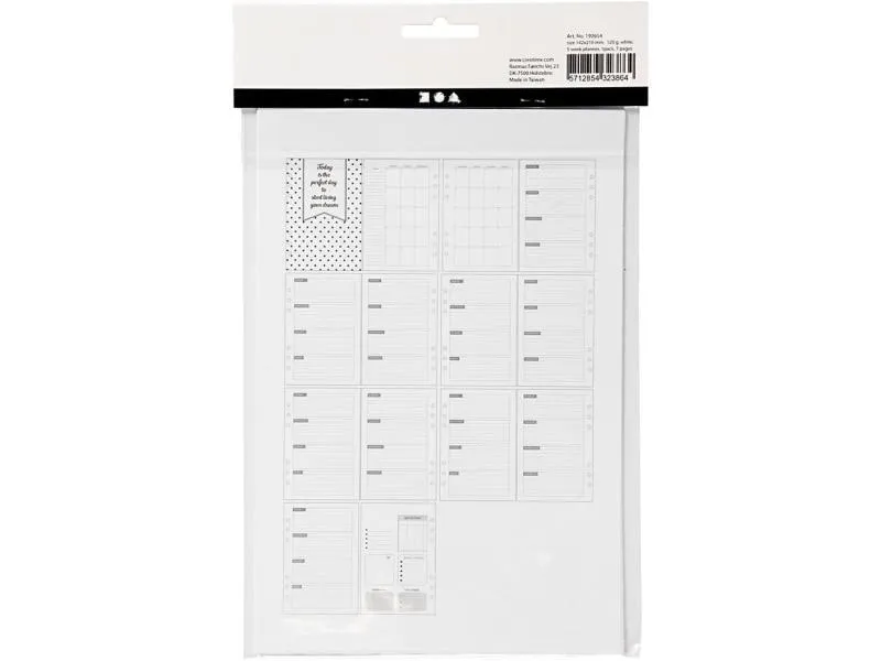 Creativ Company Papiersatzeinlage 5-Wochen-Plan, 142 x 210 mm, 7 Seiten Creativ Company Papiersatzeinlage 5-Wochen-Plan, 142 x 210 mm, 7 Seiten