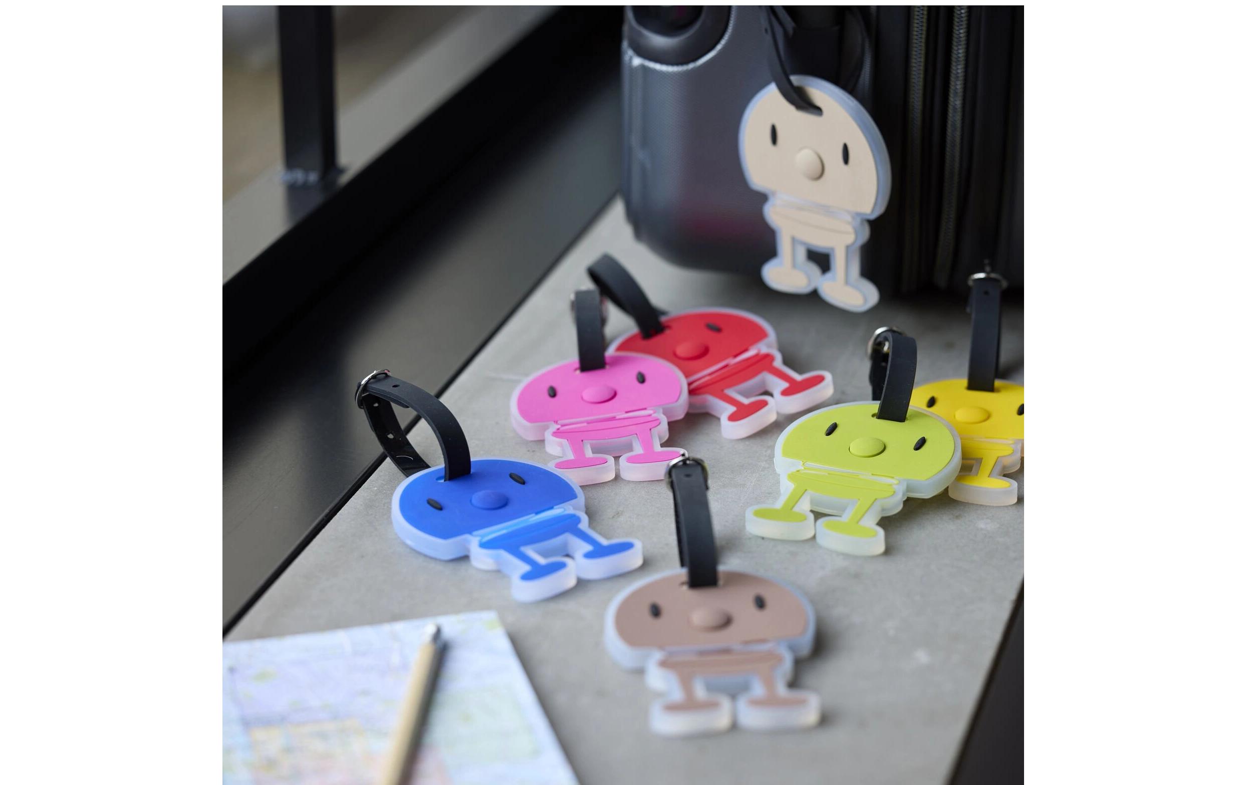 Hoptimist Kofferlabel Blau/Schwarz