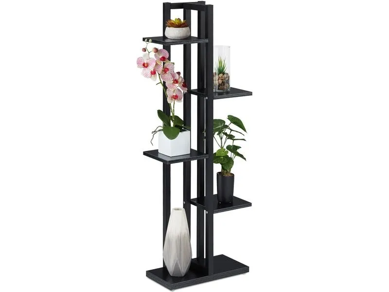 relaxdays Blumentreppe Stahl / MDF, Schwarz, 117 cm relaxdays Blumentreppe Stahl / MDF, Schwarz, 117 cm