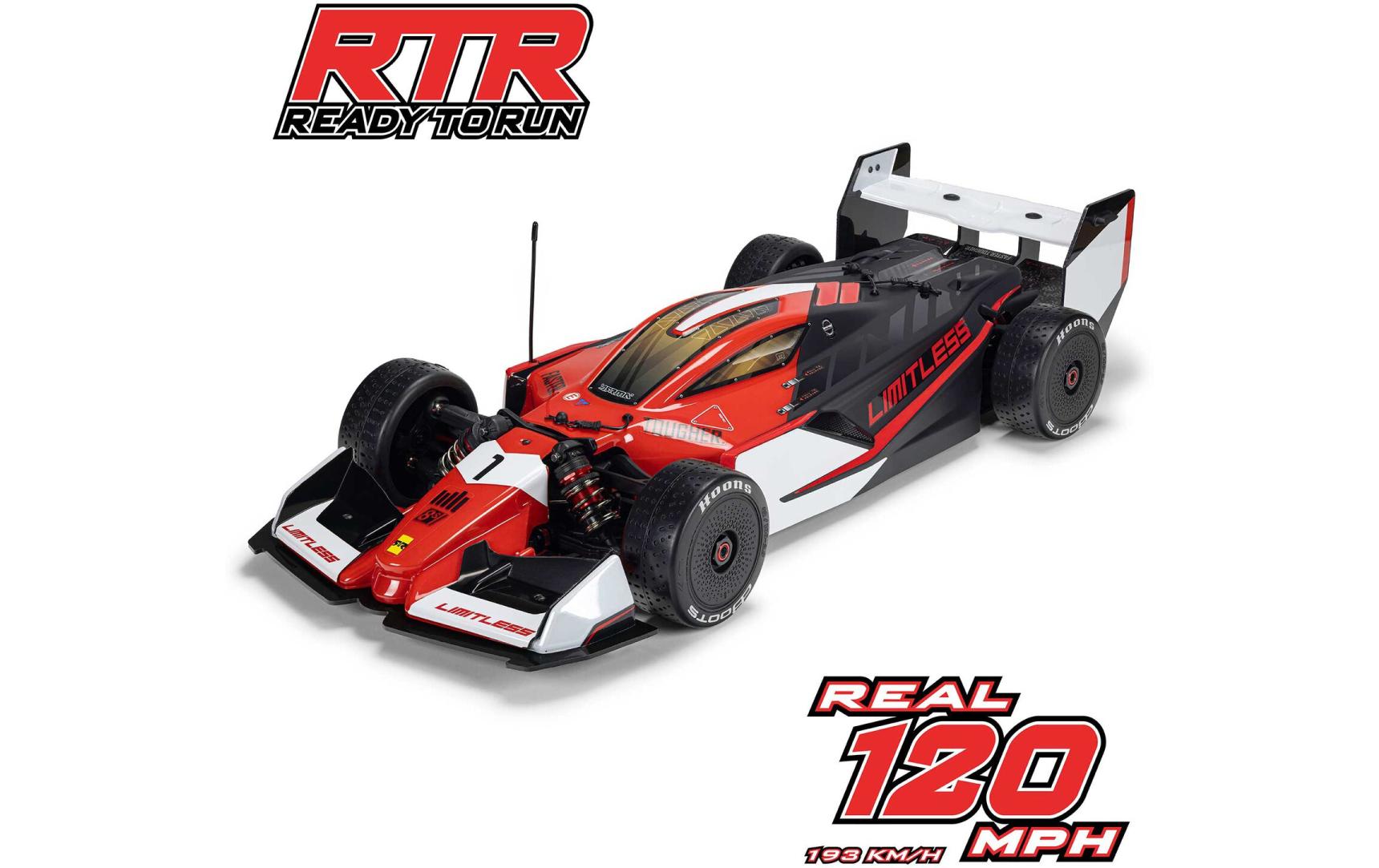 Arrma Formel 1 Limitless 8s ARTR 1:7 - Rot / Schwarz