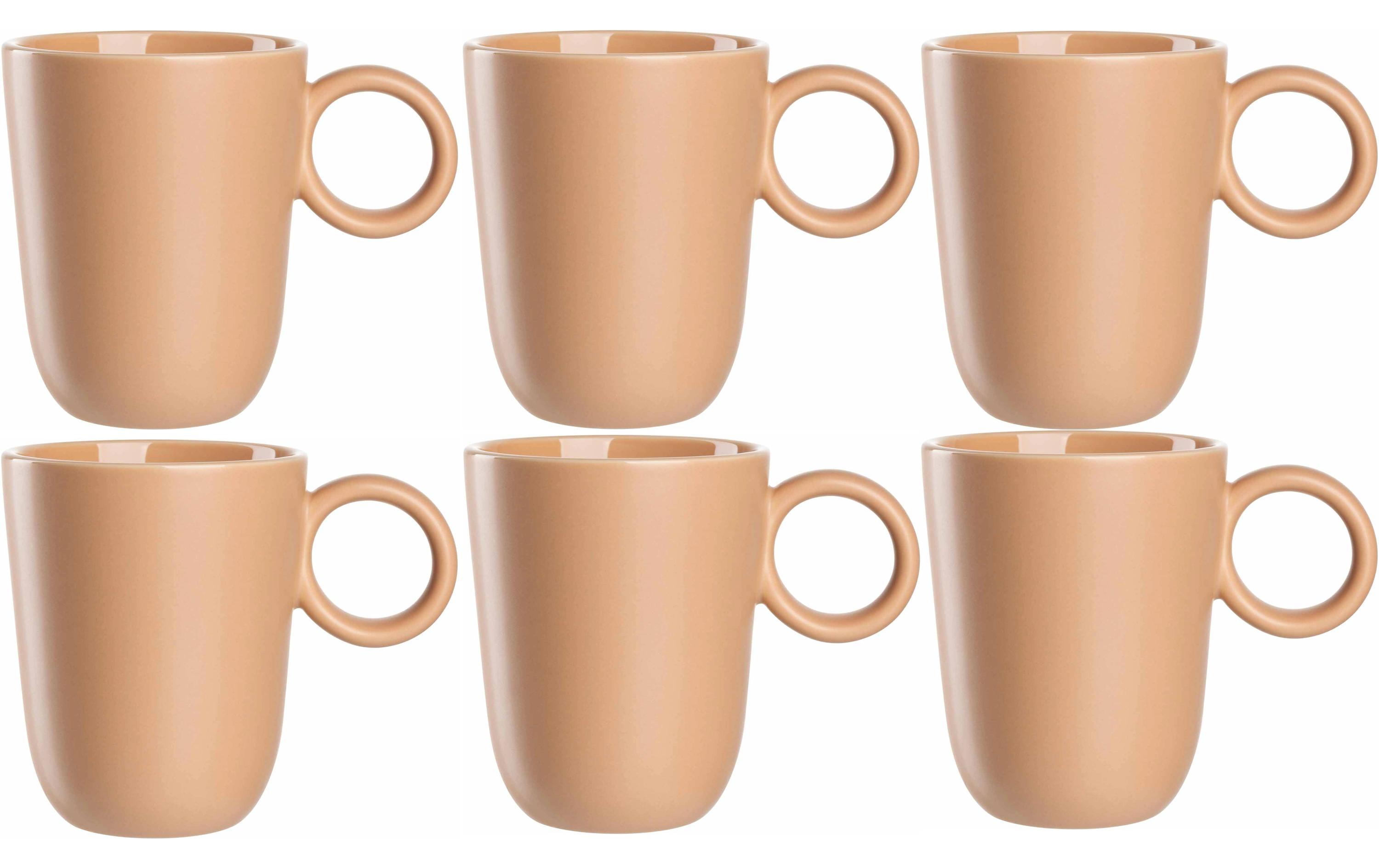 Leonardo Kaffeetasse Roma 400 ml, 6 Stück, Orange