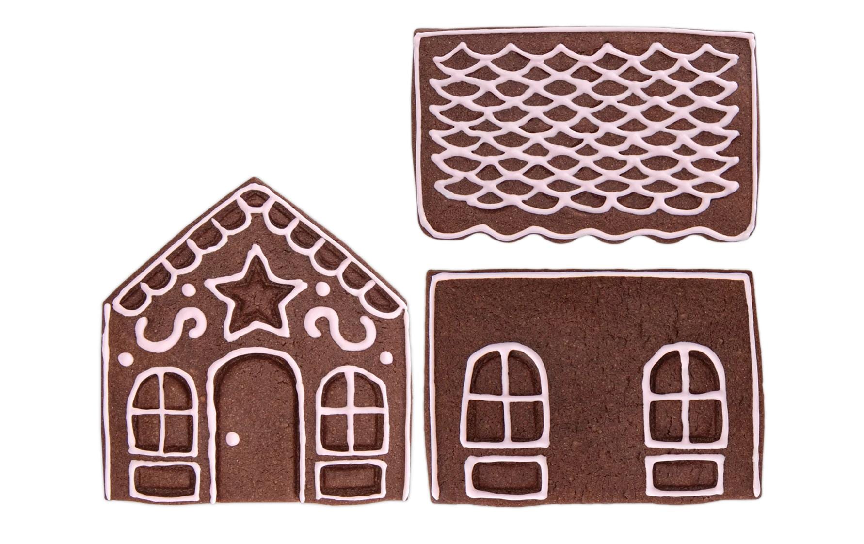 Städter Guetzli-Ausstecher Kekshaus 3-teilig, 9 x 11 x 9.5 cm, Rot