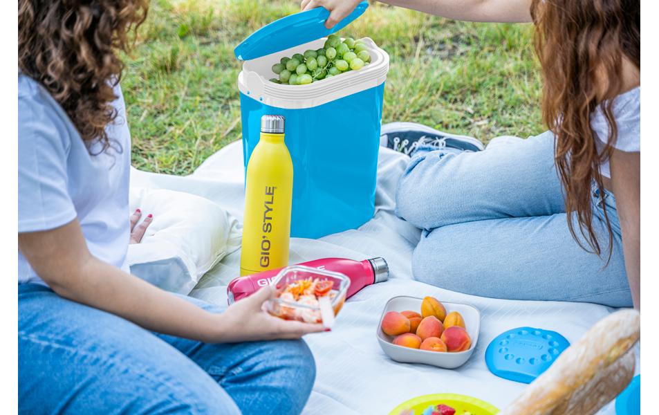 GIO STYLE Kühlbox Solaris 12 Liter, Schwarz/Blau