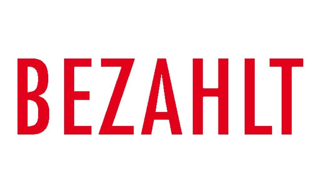 Colop Wort- und Datumsstempel Green Line «BEZAHLT», Rot