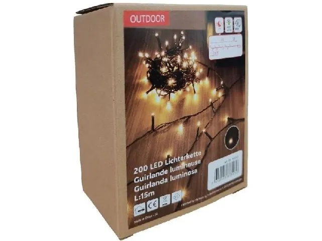 Dameco LED Outdoor Lichterkette 200 LED warm weisses Licht Dameco LED Outdoor Lichterkette 200 LED warm weisses Licht