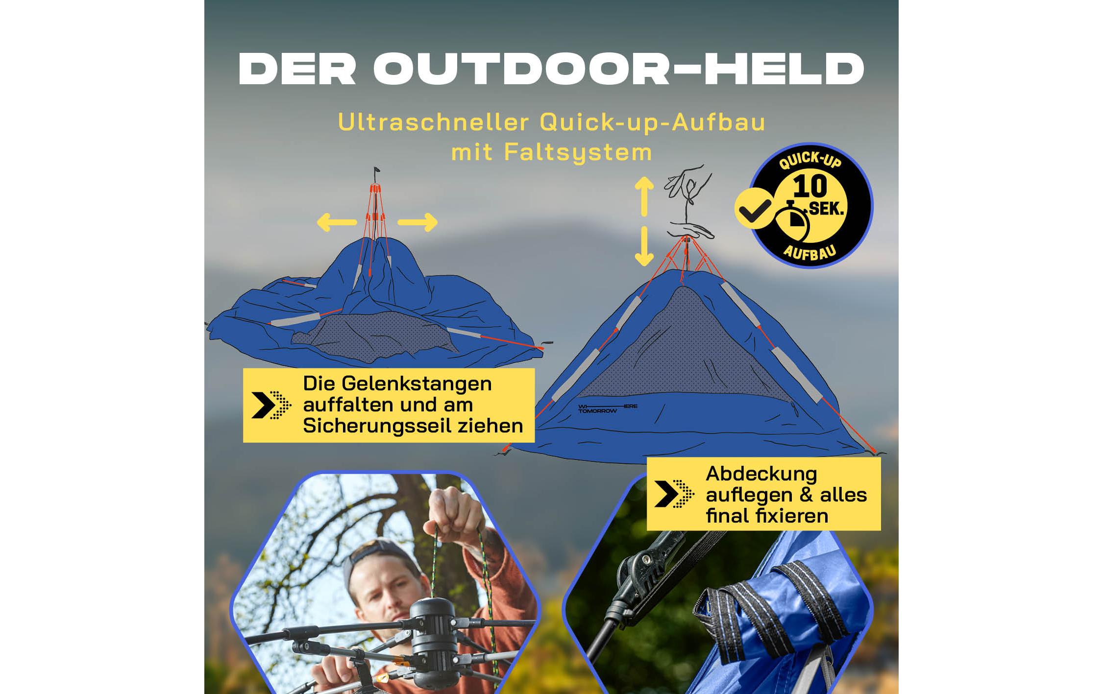 Where tomorrow Kuppelzelt 3 Personen - Blau