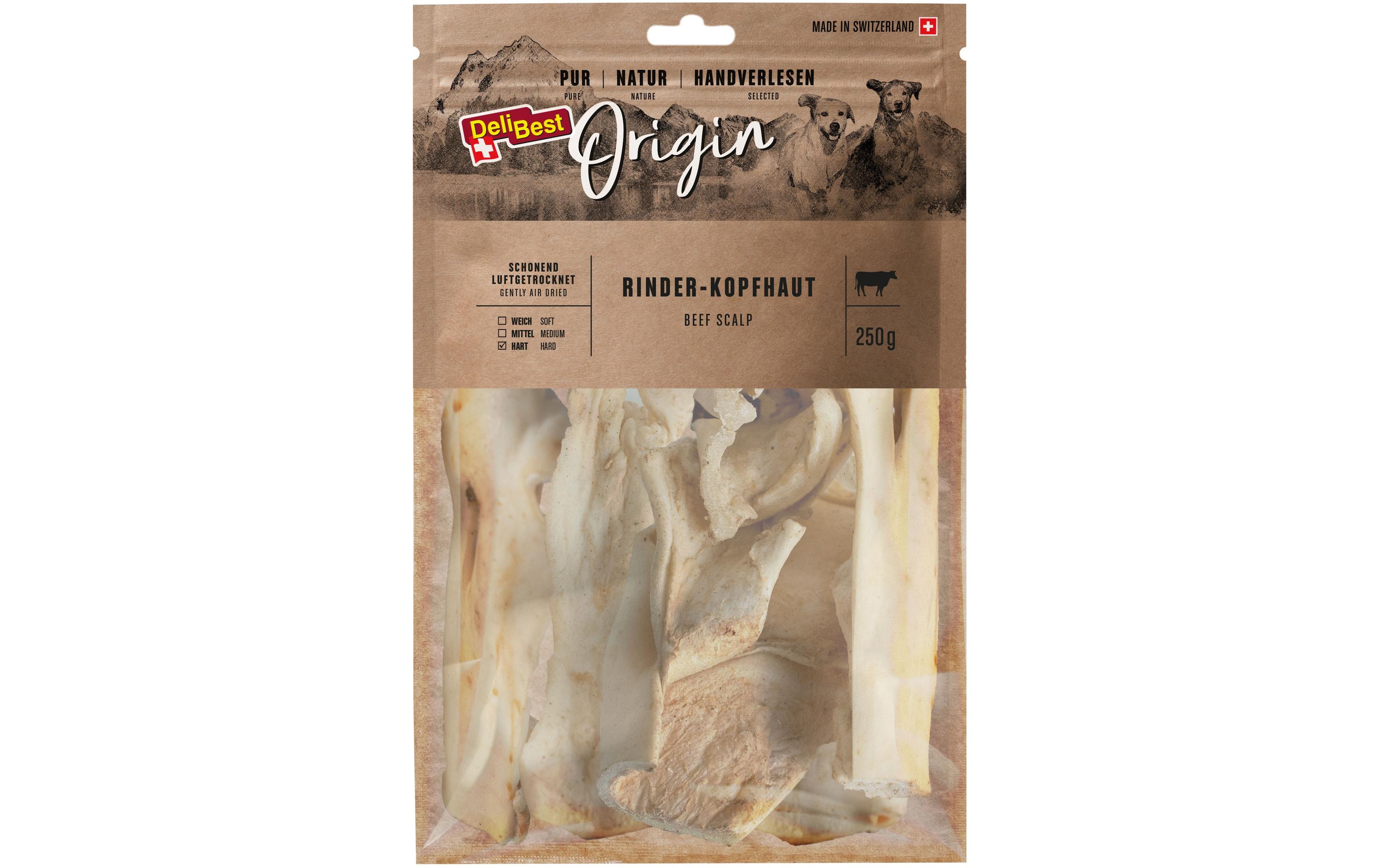 DeliBest Kausnack Origin Rinder-Kopfhaut (Bullkau) 250 g