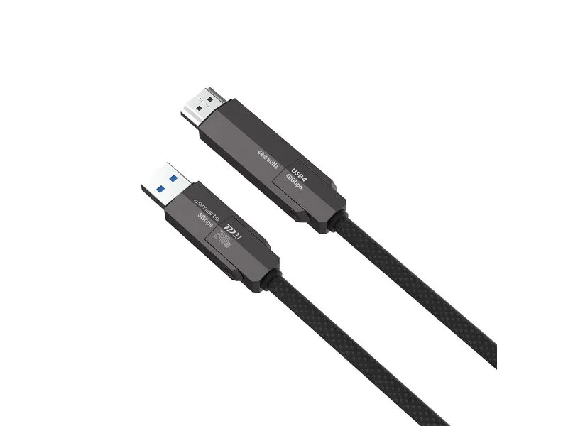 4smarts Kabel ComboCord 4K 240 W USB Type-A/USB Type-C - HDMI, 1.5 m