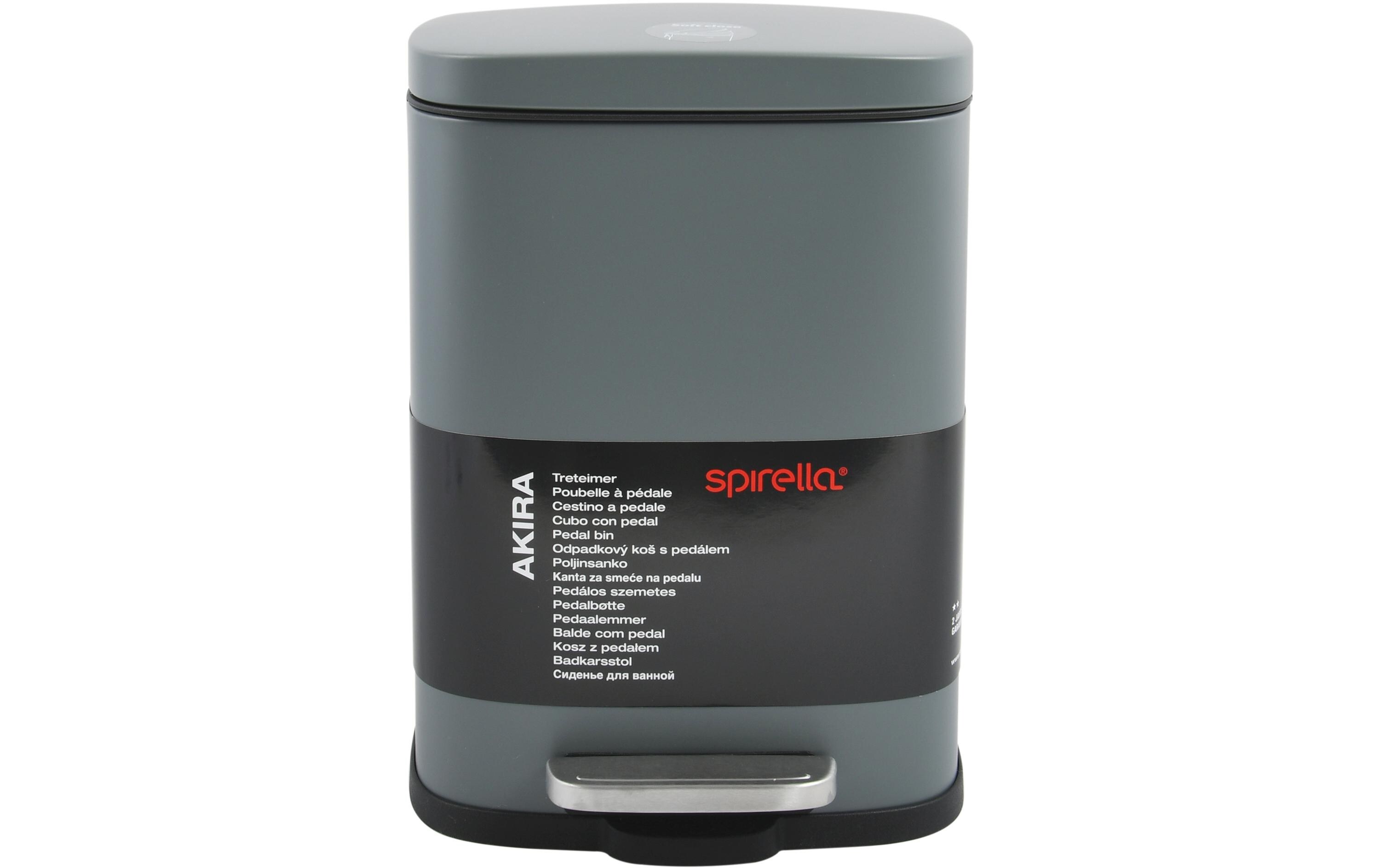 spirella Treteimer Poubelle Akira Matt 12 l, Grau