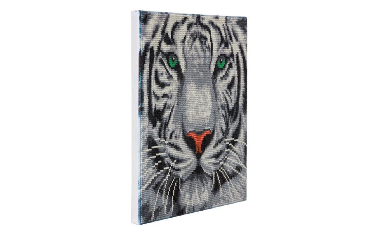 CRAFT Buddy Bastelset Crystal Art Kit White Tiger 30 x 30 cm
