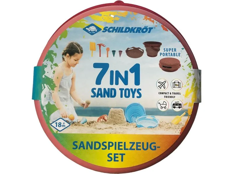 Schildkröt Funsports 7in1 Sand Toys Falteimer Set Rot Schildkröt Funsports 7in1 Sand Toys Falteimer Set Rot