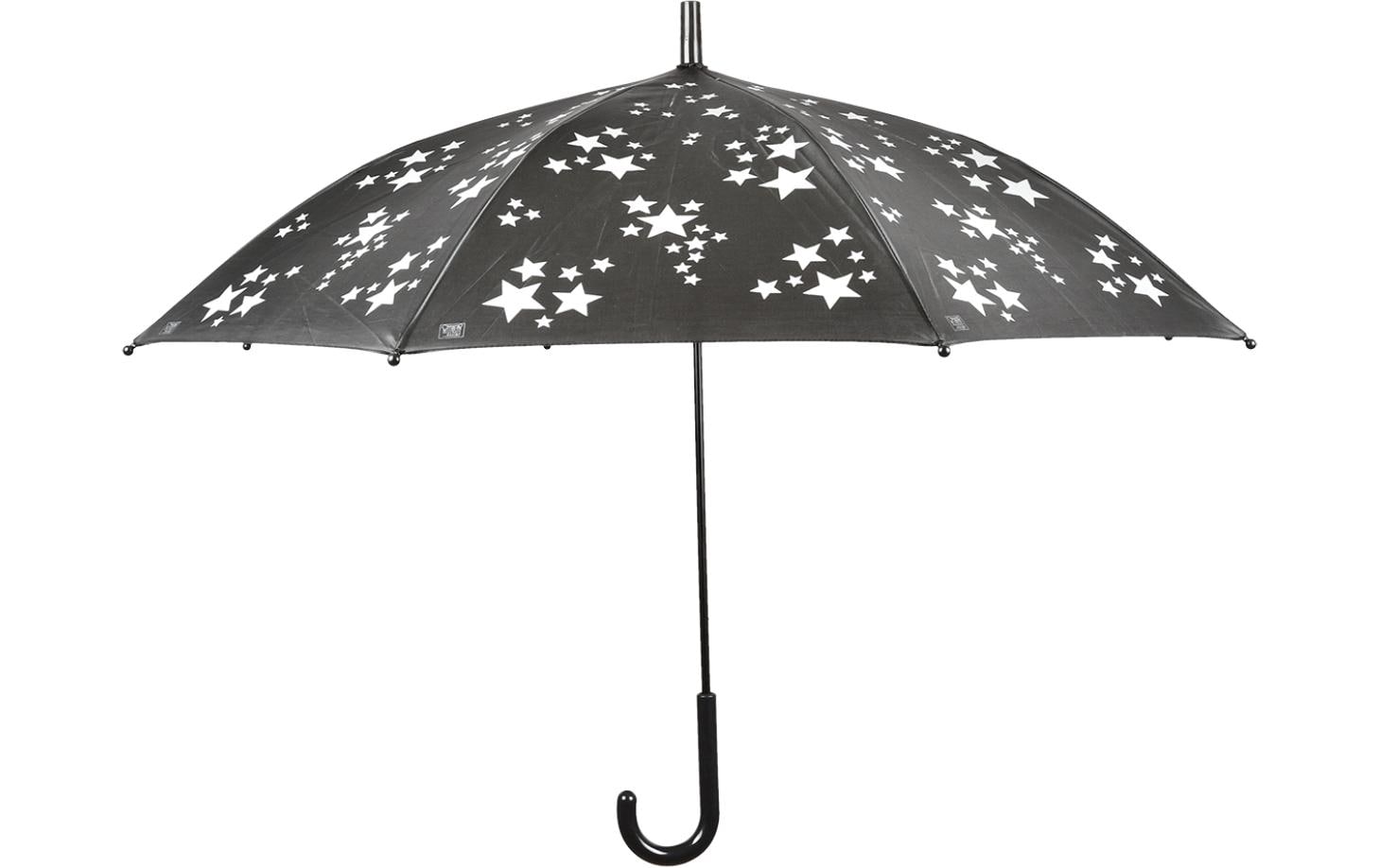 Esschert Design Regenschirm Reflektor Sterne schwarz