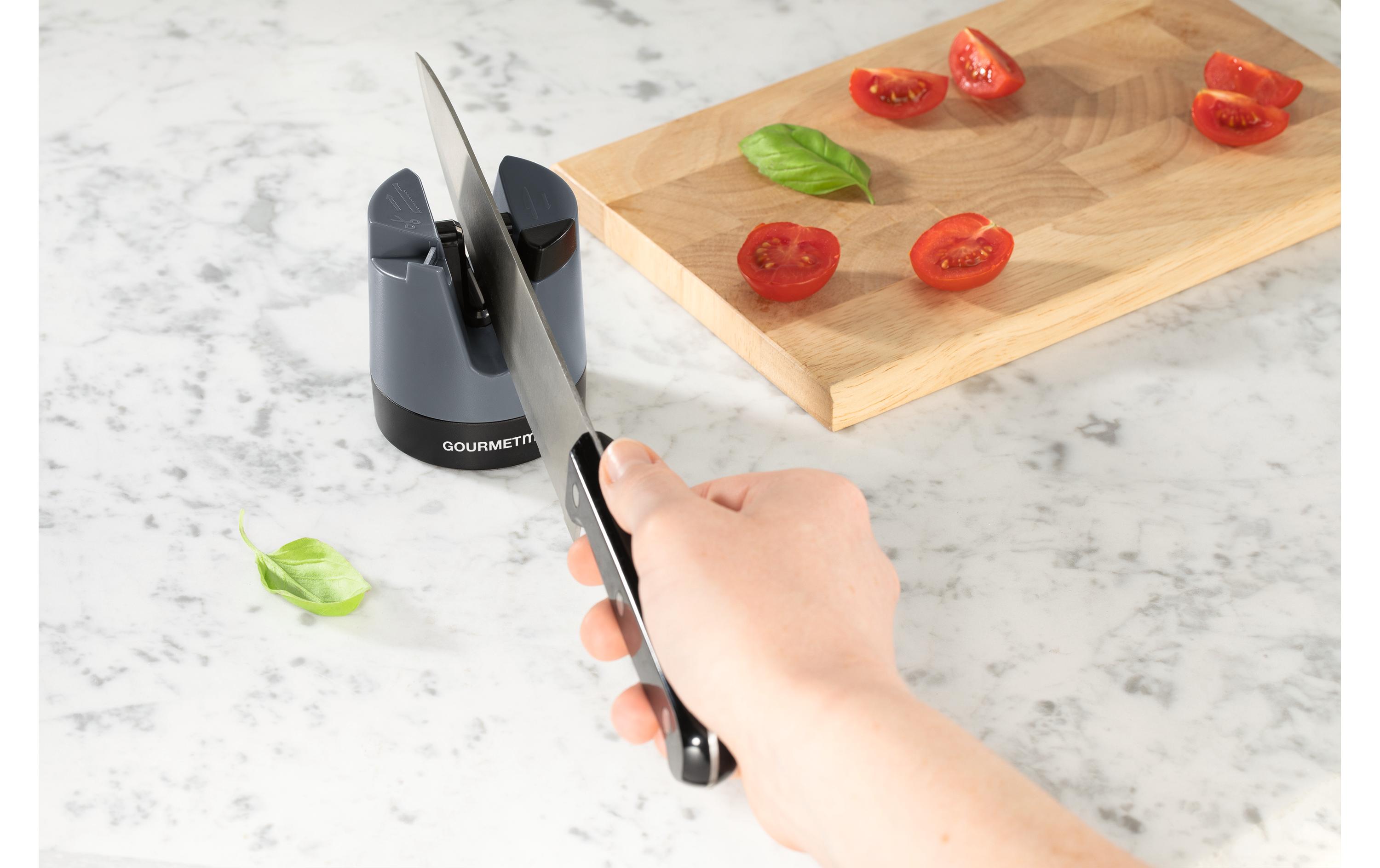 GOURMETmaxx Messerschärfer 6.4 cm, Anthrazit/Schwarz