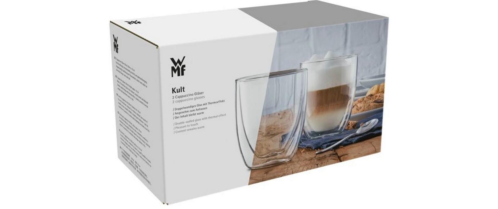 WMF Cappuccinotasse Kult 250 ml, 2 Stück, Transparent