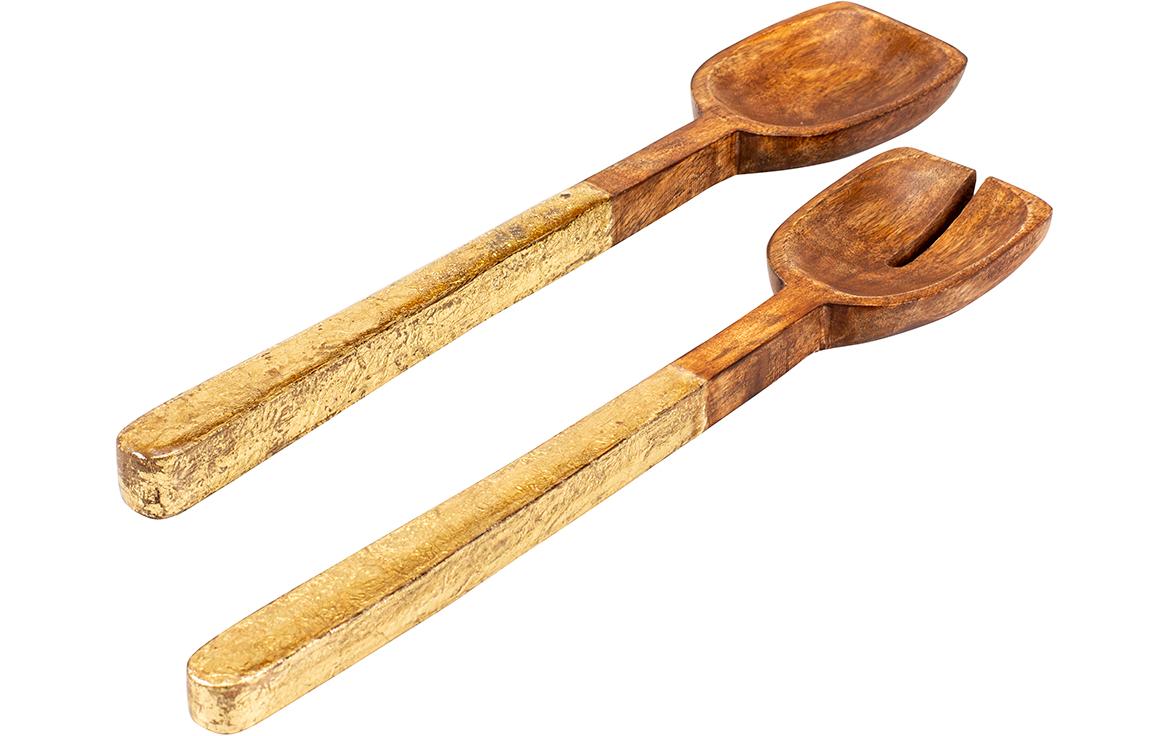 Kadastar Salatbesteck Shine Braun/Gold