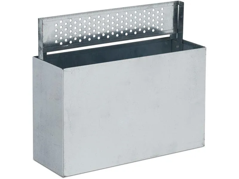 relaxdays Wandascher für aussen Schwarz/Silber relaxdays Wandascher für aussen Schwarz/Silber