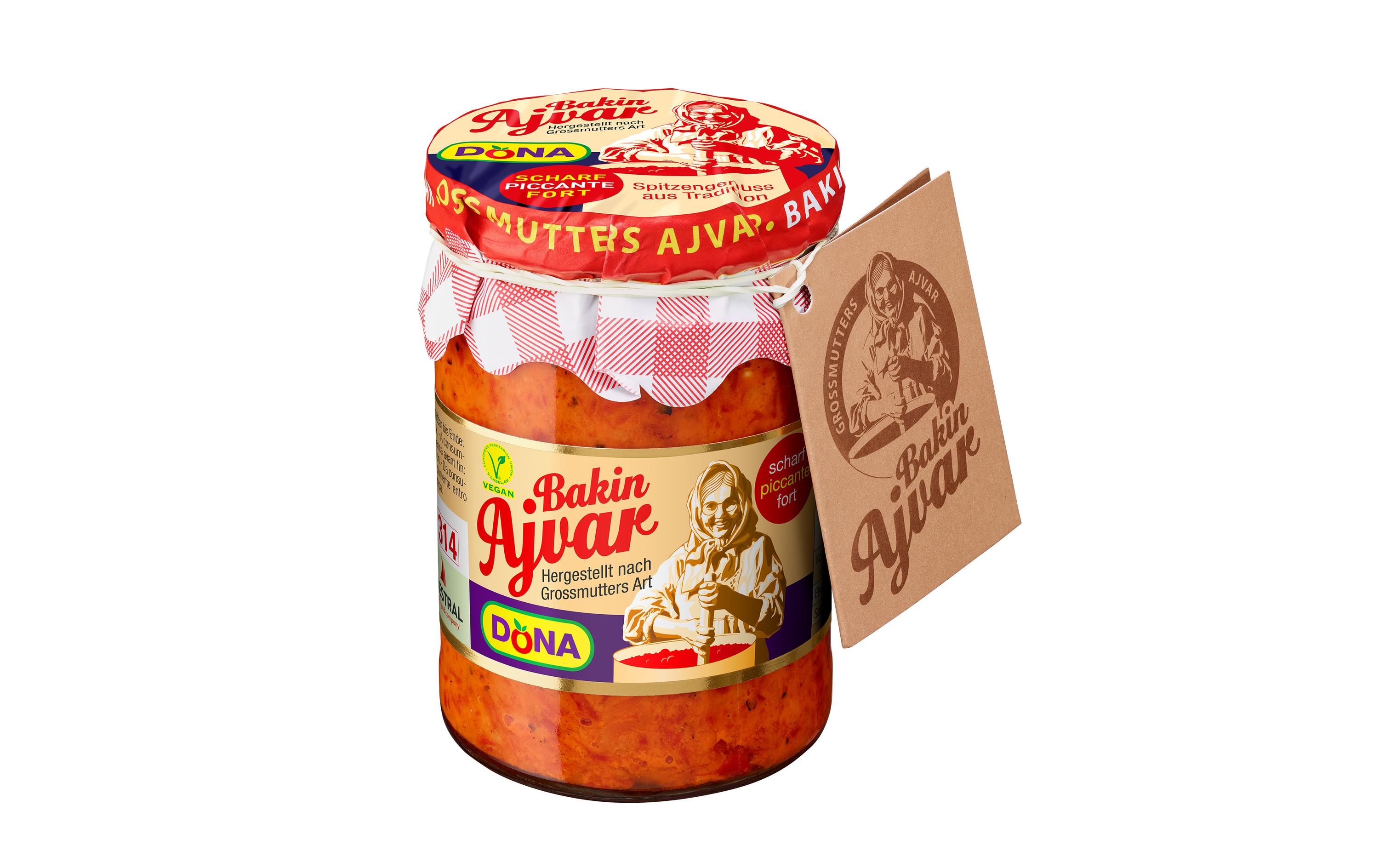 Dona Ajvar hausgemacht scharf 290 g Dona Ajvar hausgemacht scharf 290 g