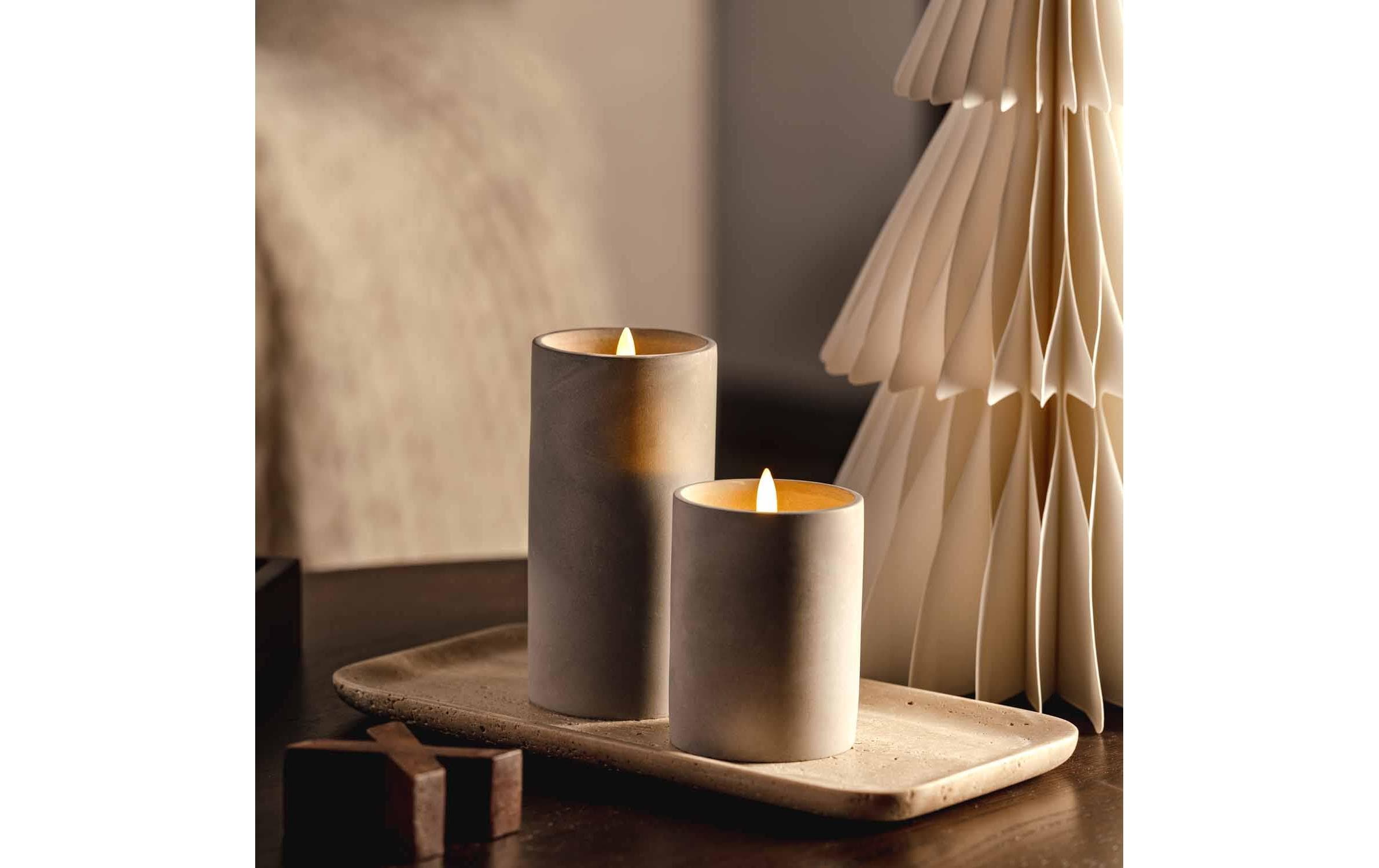 Leonardo Kerze Silenzio LED, 10 cm, Grau