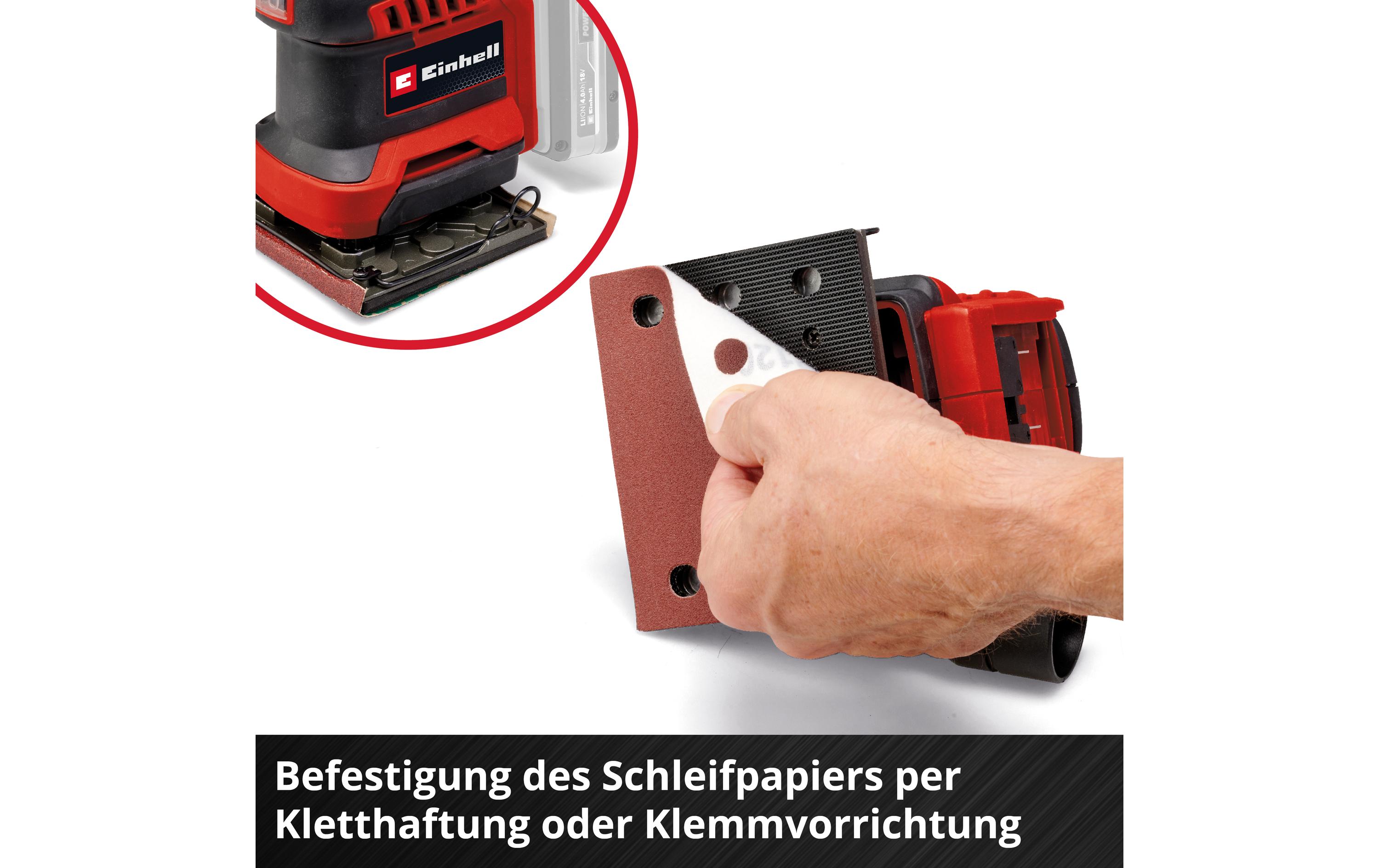 Einhell Akku-Schwingschleifer TE-OS 18/113 3X Li – Solo