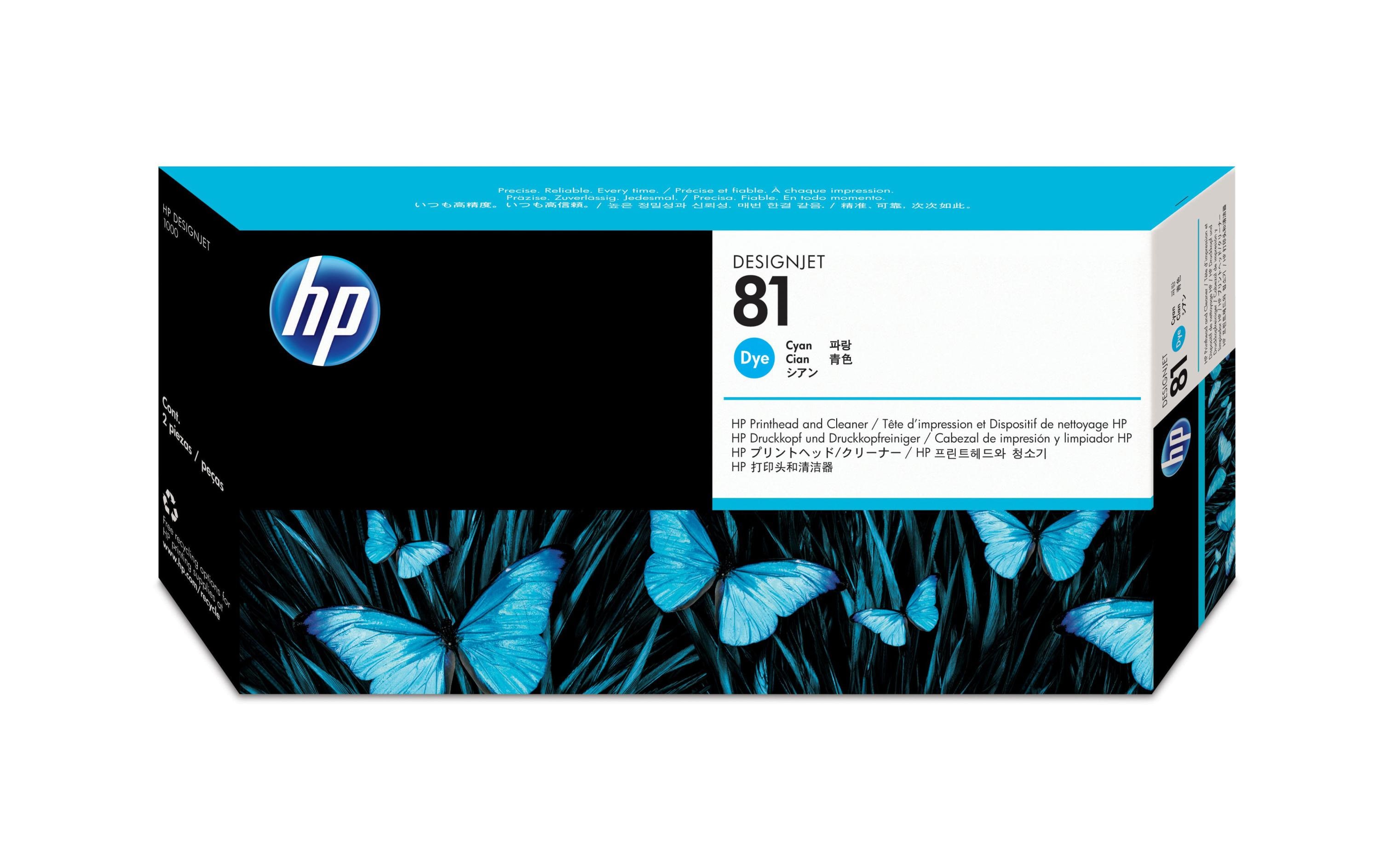 HP Druckkopf Nr. 81 (C4951A) Cyan