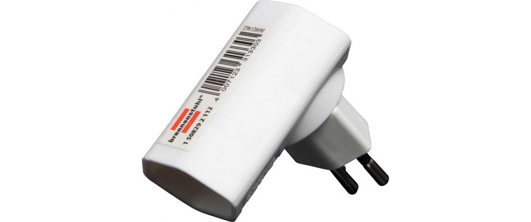 Brennenstuhl Flachstecker 1 x T13, 300° drehbar, flach, Weiss