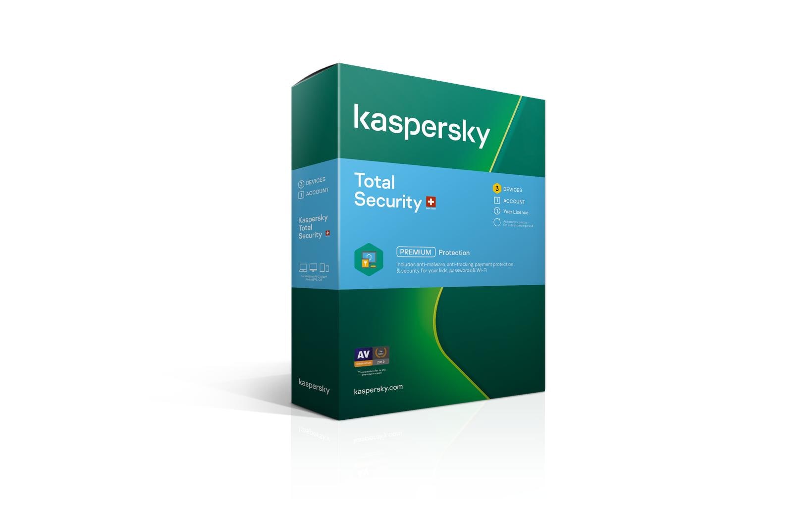 Kaspersky Total Security Vollversion, 3 PC, 1 Jahr