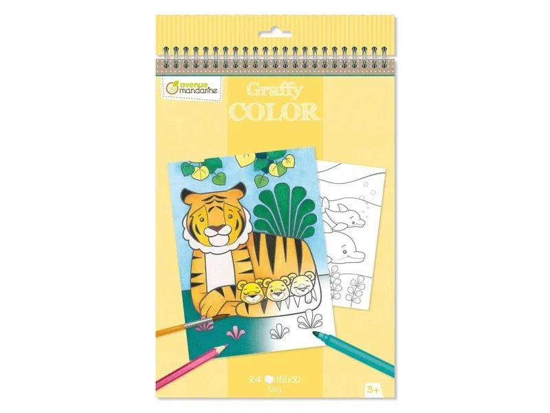 Avenue Mandarine Graffy Color, Wildtiere, Mehrfarbig