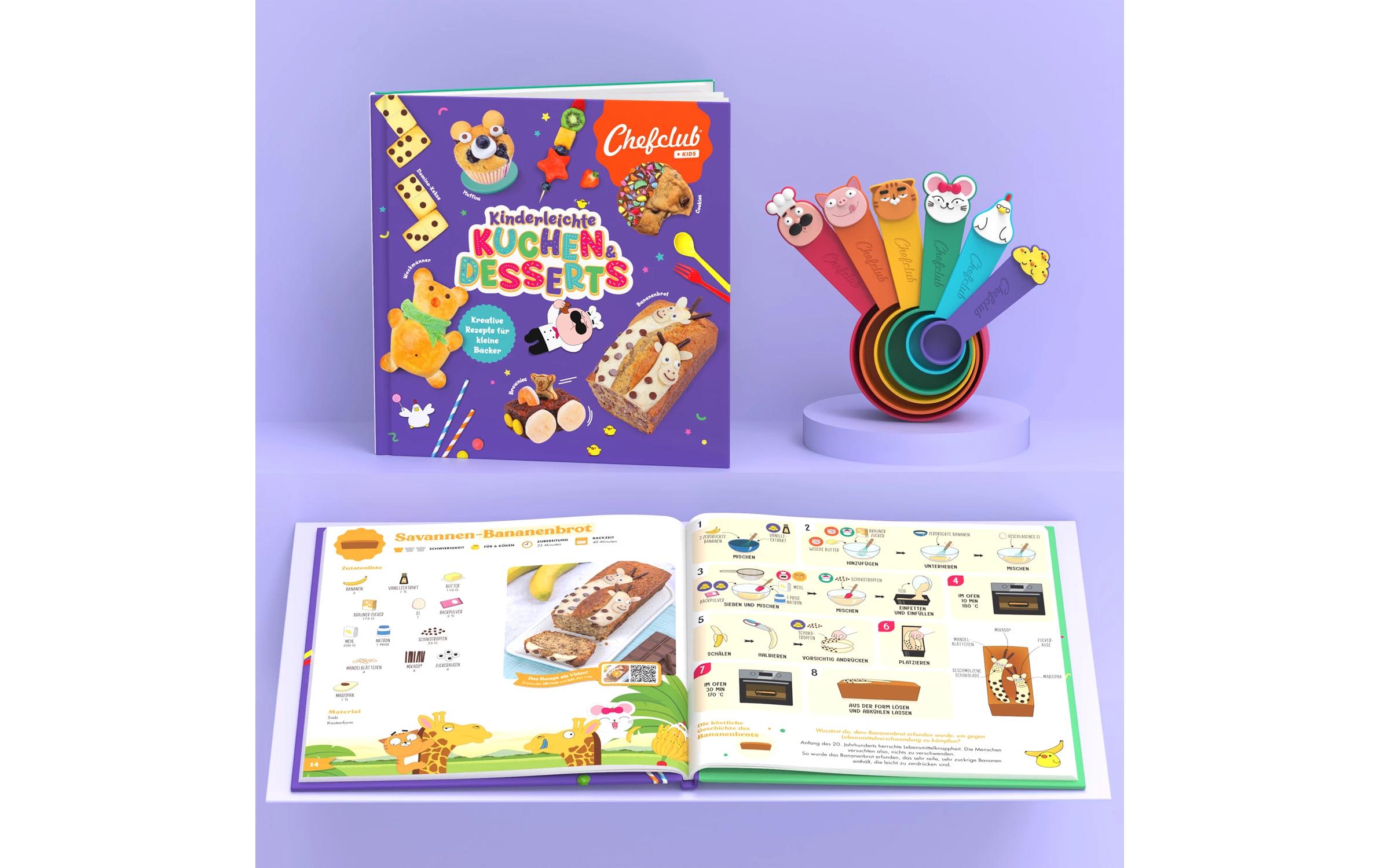 Chefclub Rezeptbuch Kuchen & Desserts 6er Set, Mehrfarbig