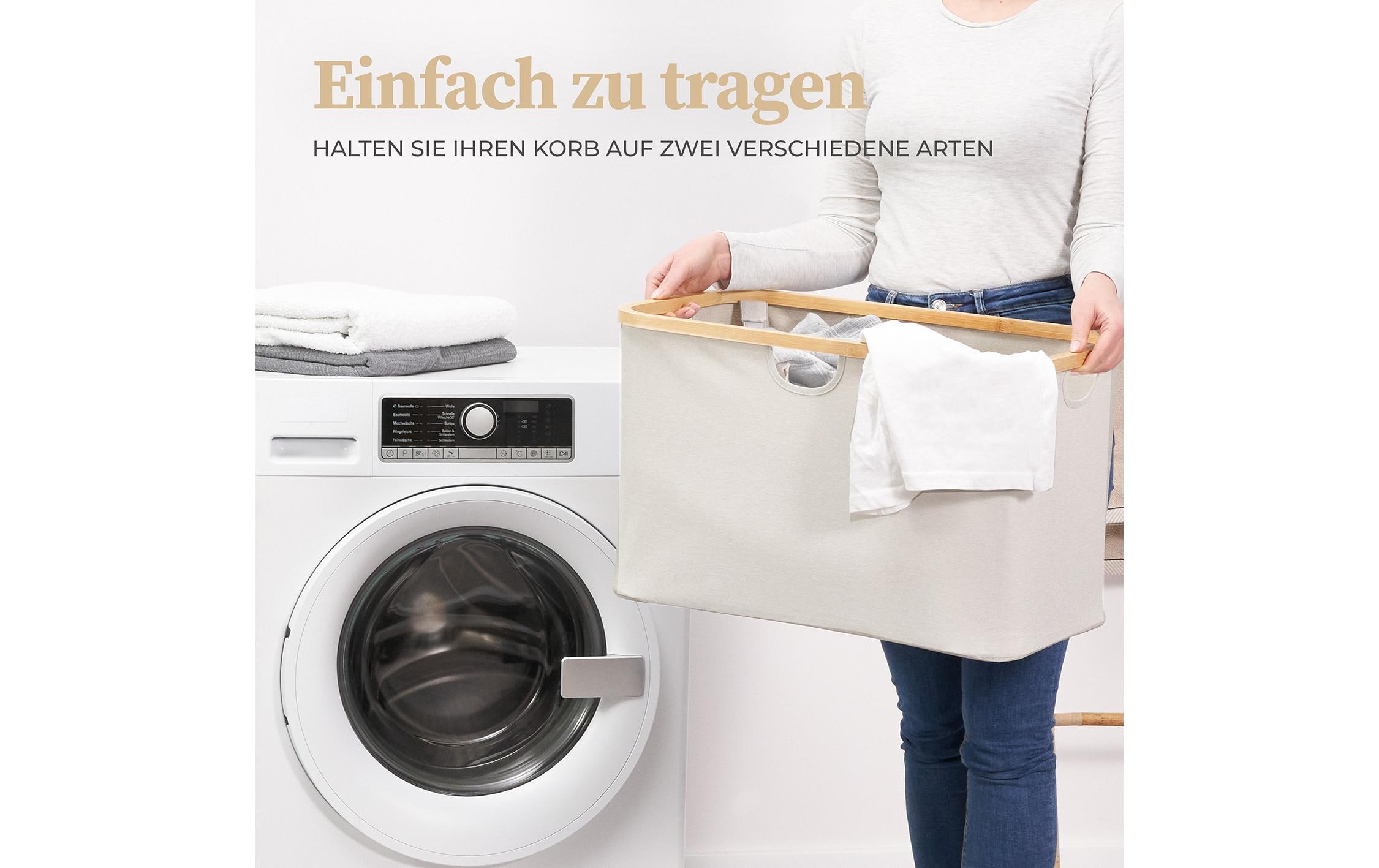 Hennez Wäschekorb Adrian 60 l, Beige/Nature