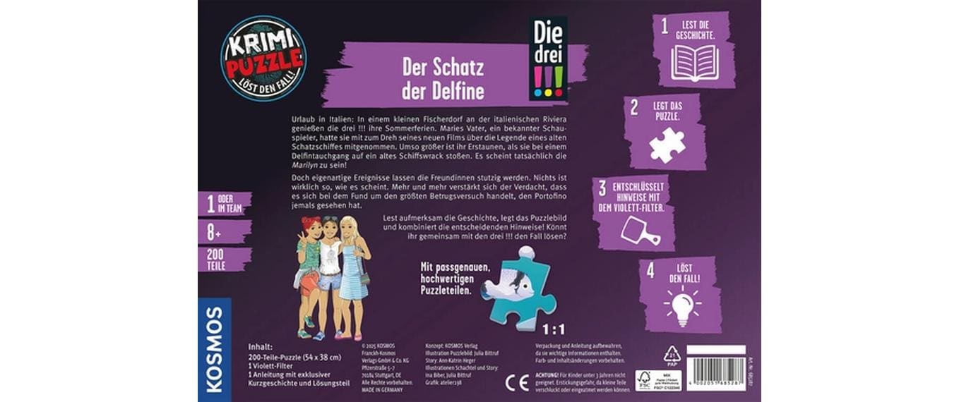 Kosmos Krimipuzzle Die drei !!! Schatz der Delfine Kosmos Krimipuzzle Die drei !!! Schatz der Delfine