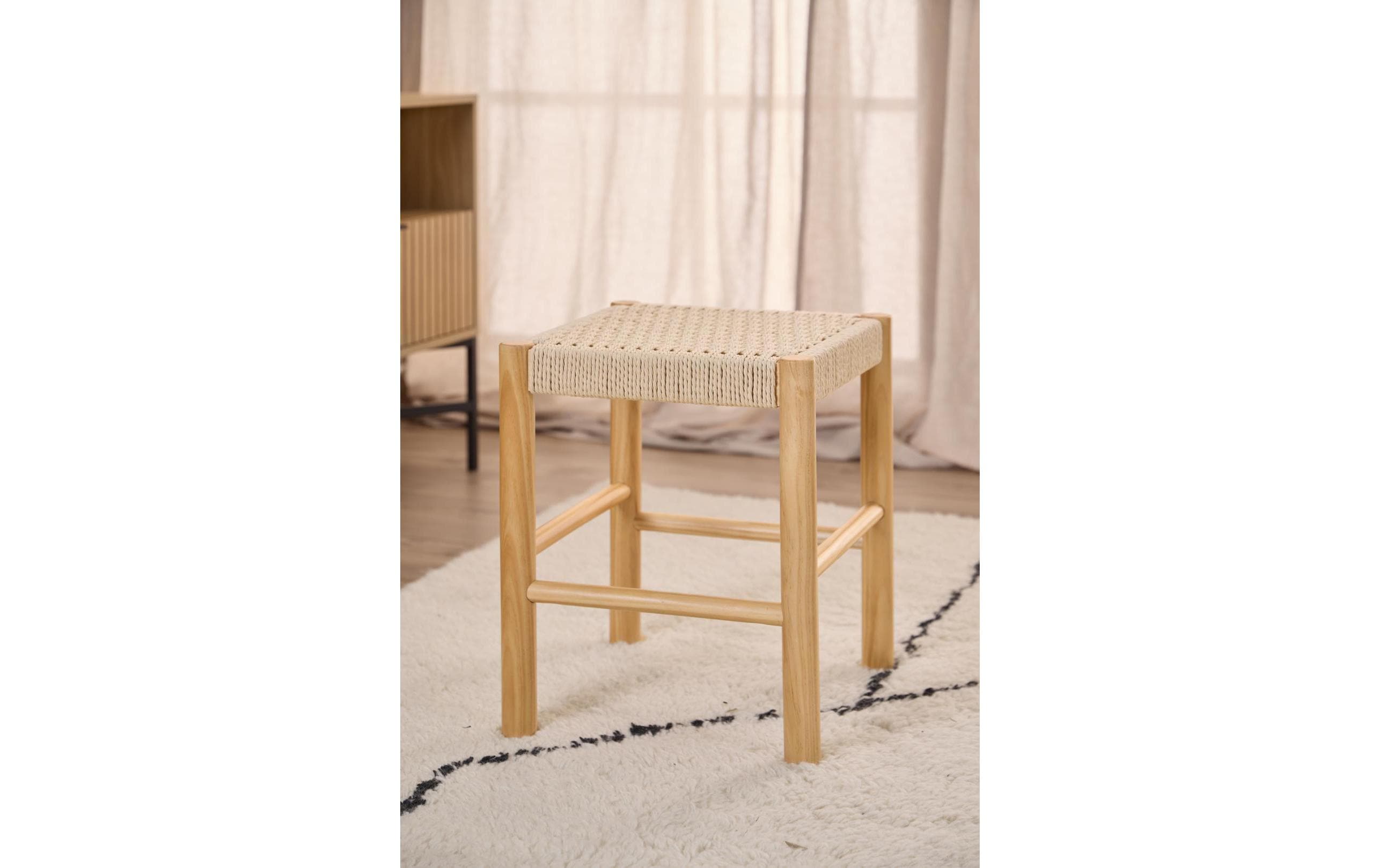 AC Design Hocker Alvin Holz, Weiss