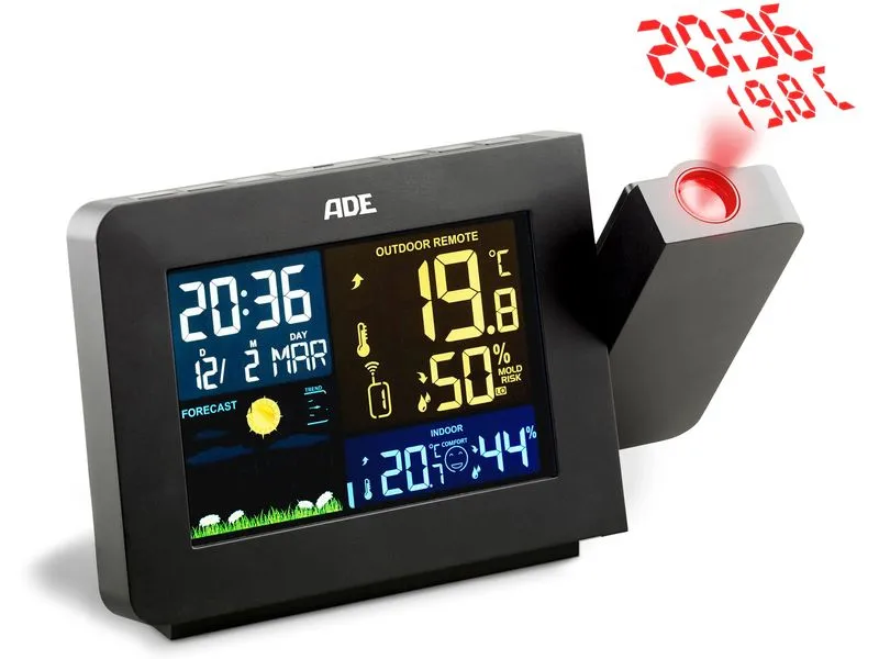 ADE Wetterstation mit Funk-Aussensensor Schwarz ADE Wetterstation mit Funk-Aussensensor Schwarz