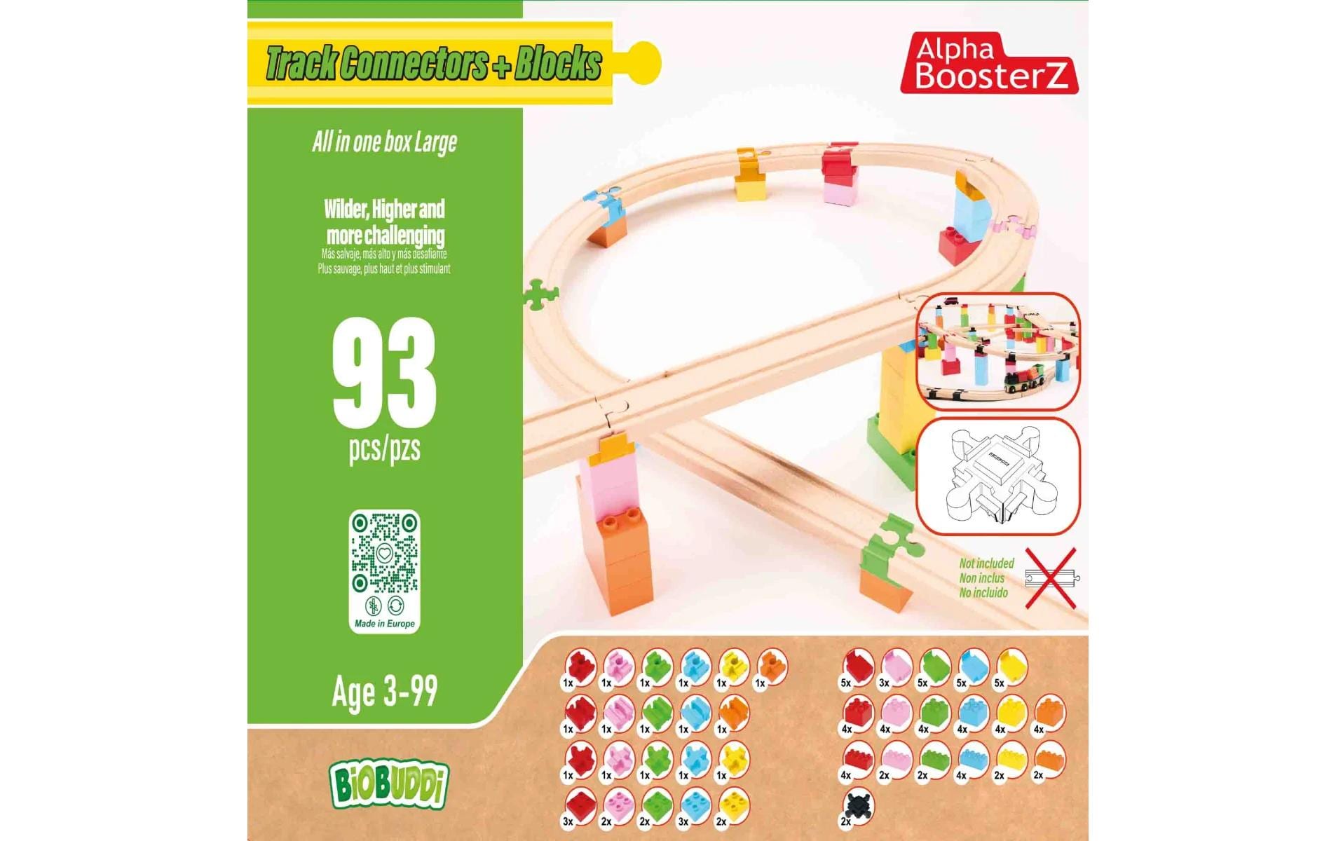 AlphaBoosterz TrackConnectors + Blocks – all in one Block Box L