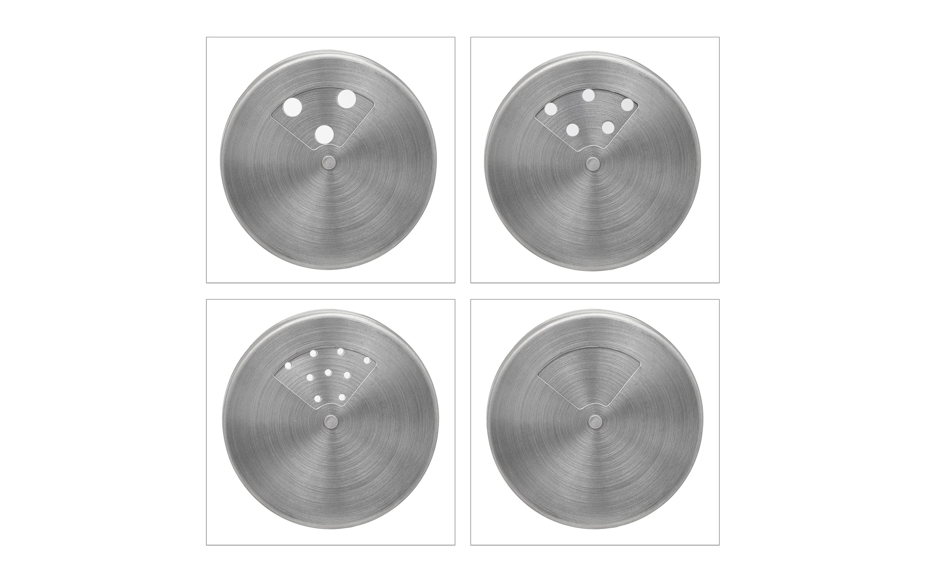 relaxdays Gewürzstreuer XL Silber/Transparent, 6 Stück