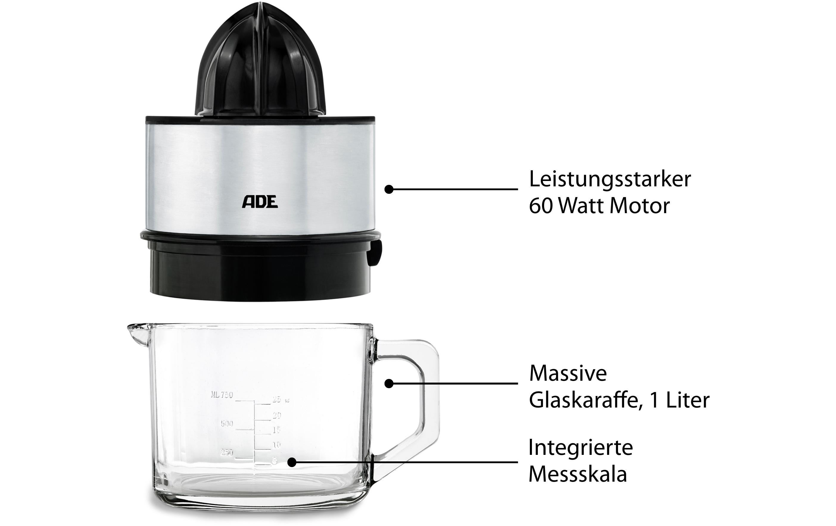 ADE Zitruspresse KA 1803 Schwarz/Weiss