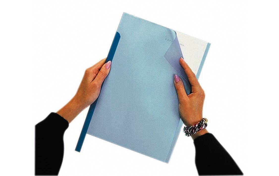 DURABLE Klemmschiene 6 mm, Blau, 50 Schienen