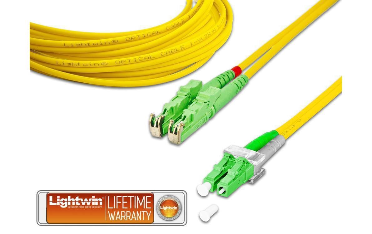 Lightwin LWL-Patchkabel E2000/APC-LC/APC, Singlemode, Duplex, 20m