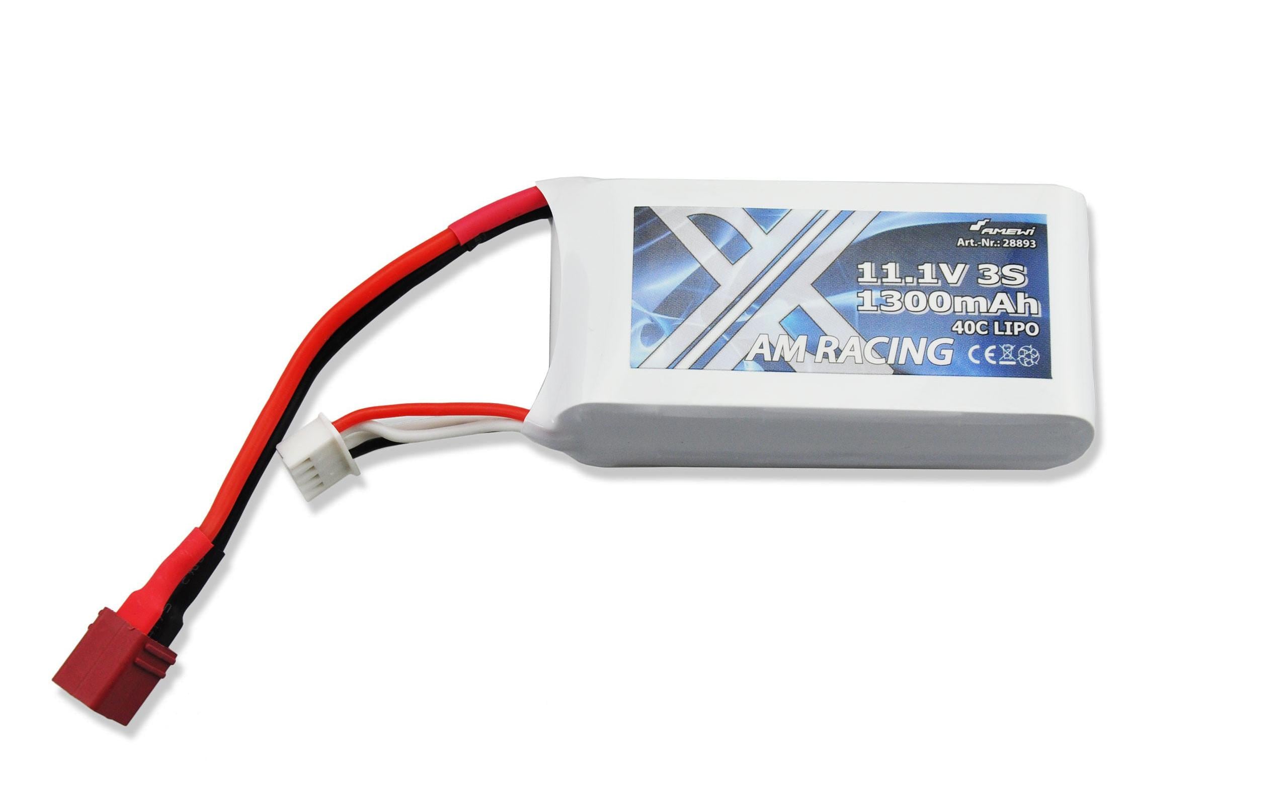 Amewi RC-Akku LiPo 1300 mAh 11.1 V 40C Deans Amewi RC-Akku LiPo 1300 mAh 11.1 V 40C Deans