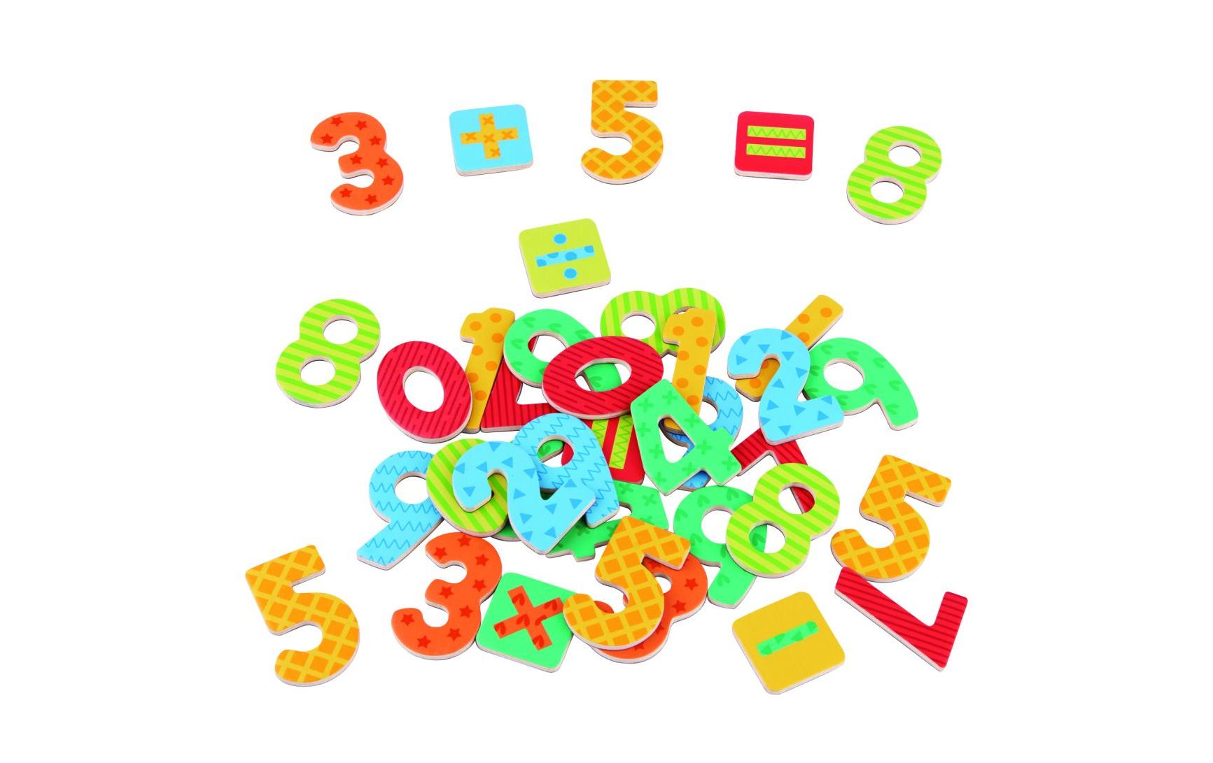 Spielba Holzspielwaren Magnete Zahlen, 60 Stück Spielba Holzspielwaren Magnete Zahlen, 60 Stück