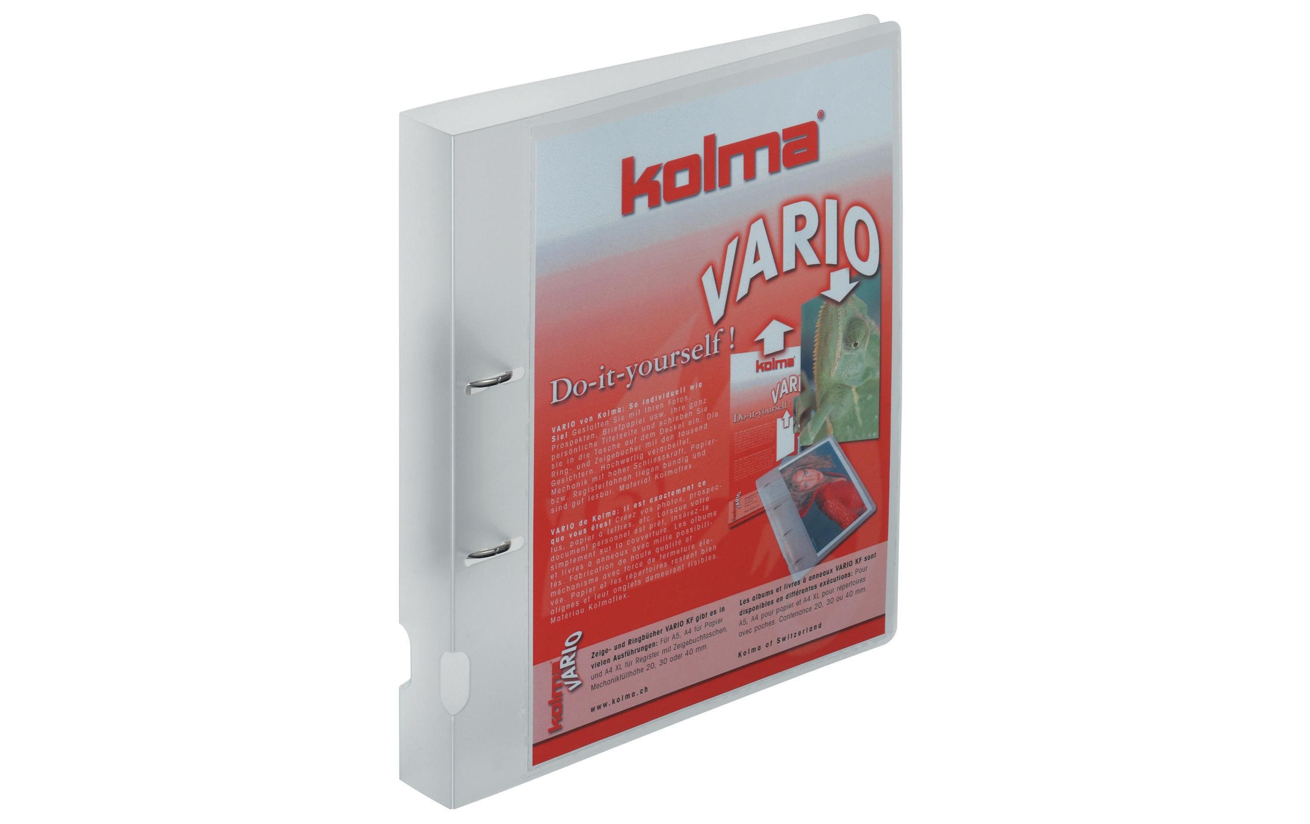 Kolma Ringbuch Vario A4 KolmaFlex 3.8 cm, Transparent