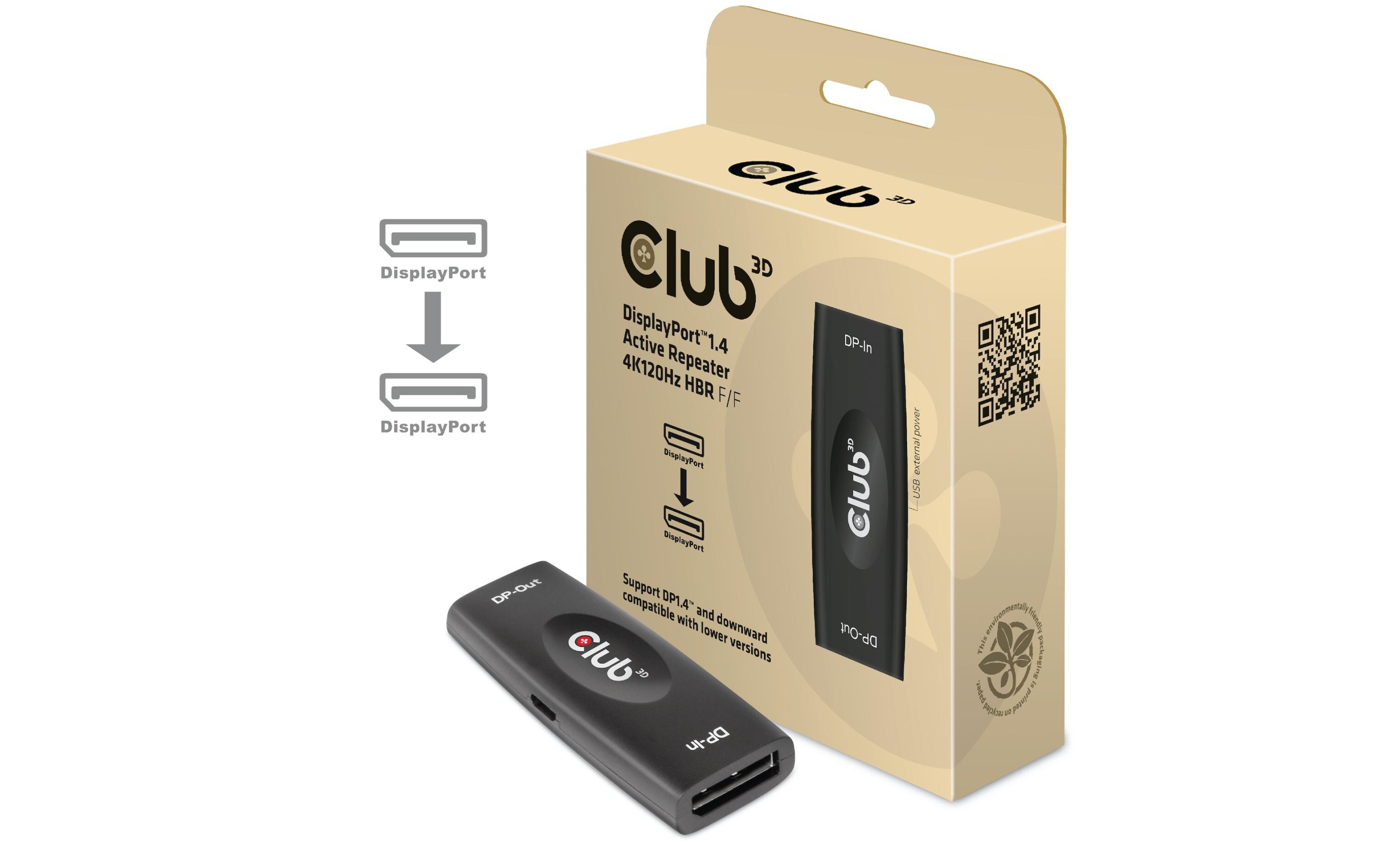 Club 3D DP 1.4 Aktiver Repeater 4K120Hz DisplayPort - DisplayPort