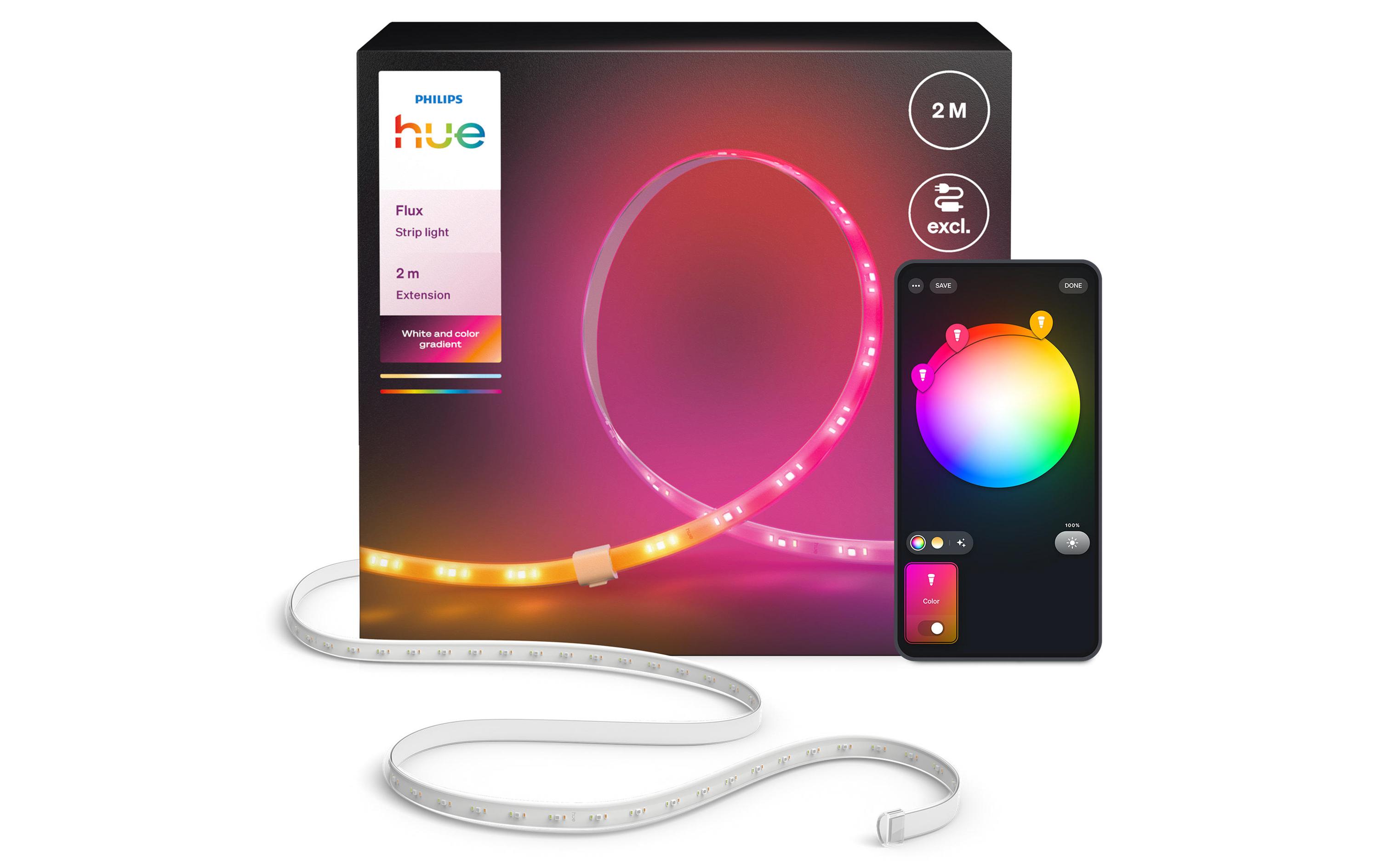 Philips Hue Lightstrip Flux Gradient Verlängerung 2 m Philips Hue Lightstrip Flux Gradient Verlängerung 2 m