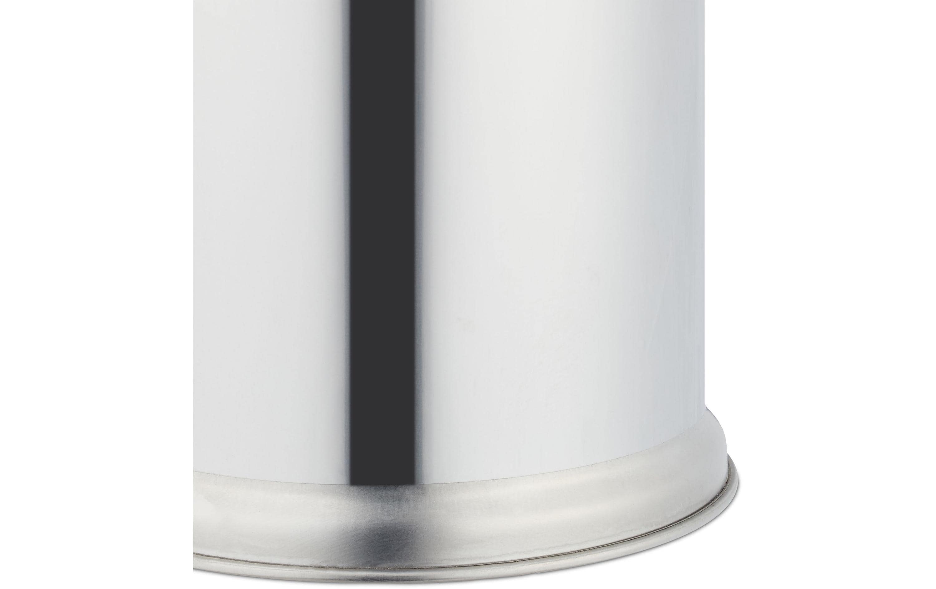 relaxdays Standascher aus Edelstahl Silber