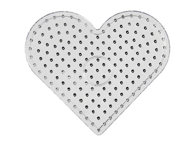 Creativ Company Bügelperlen Platten JUMBO Herz Transparent